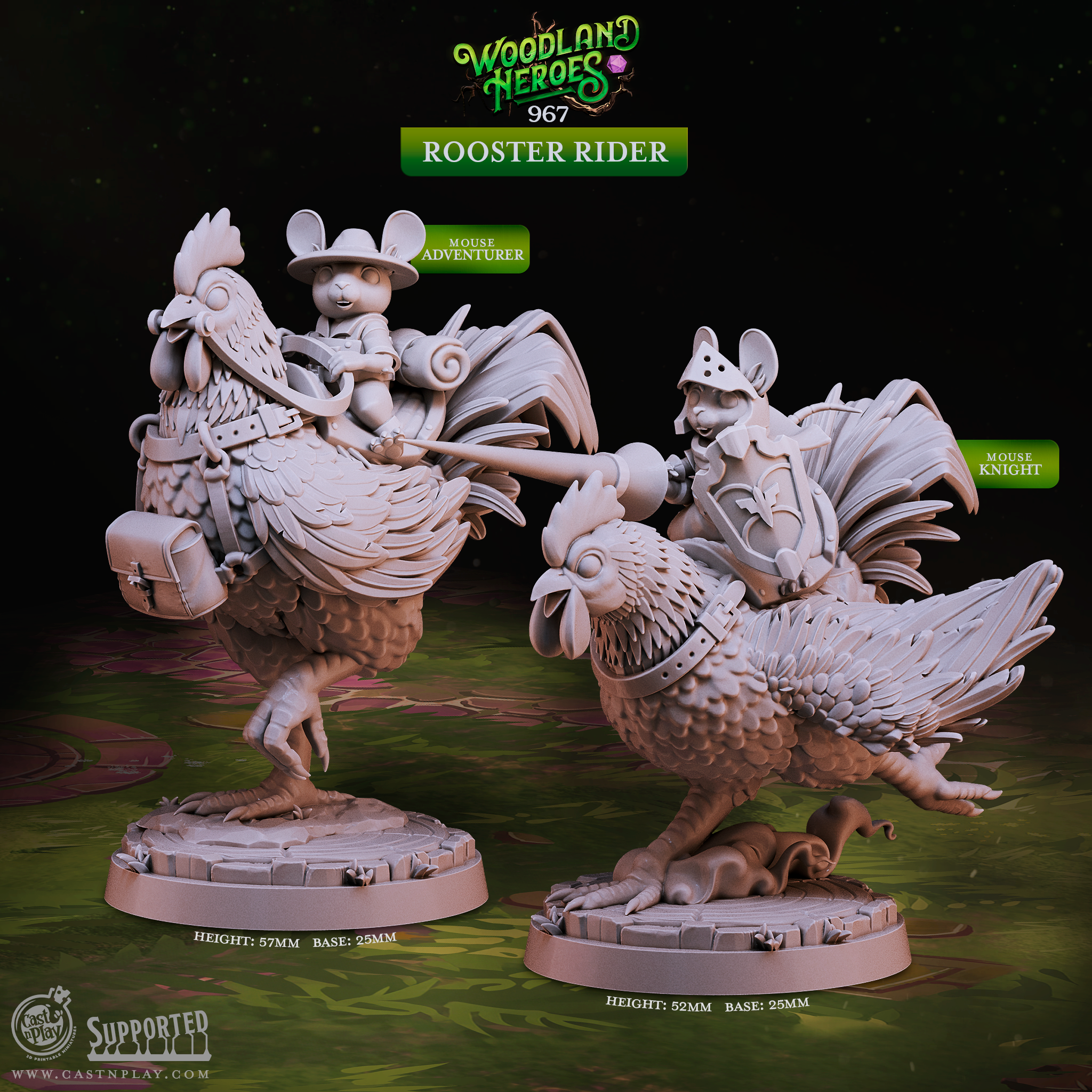 Owlfolk Allies - from the Woodland Heroes series by Cast n Play