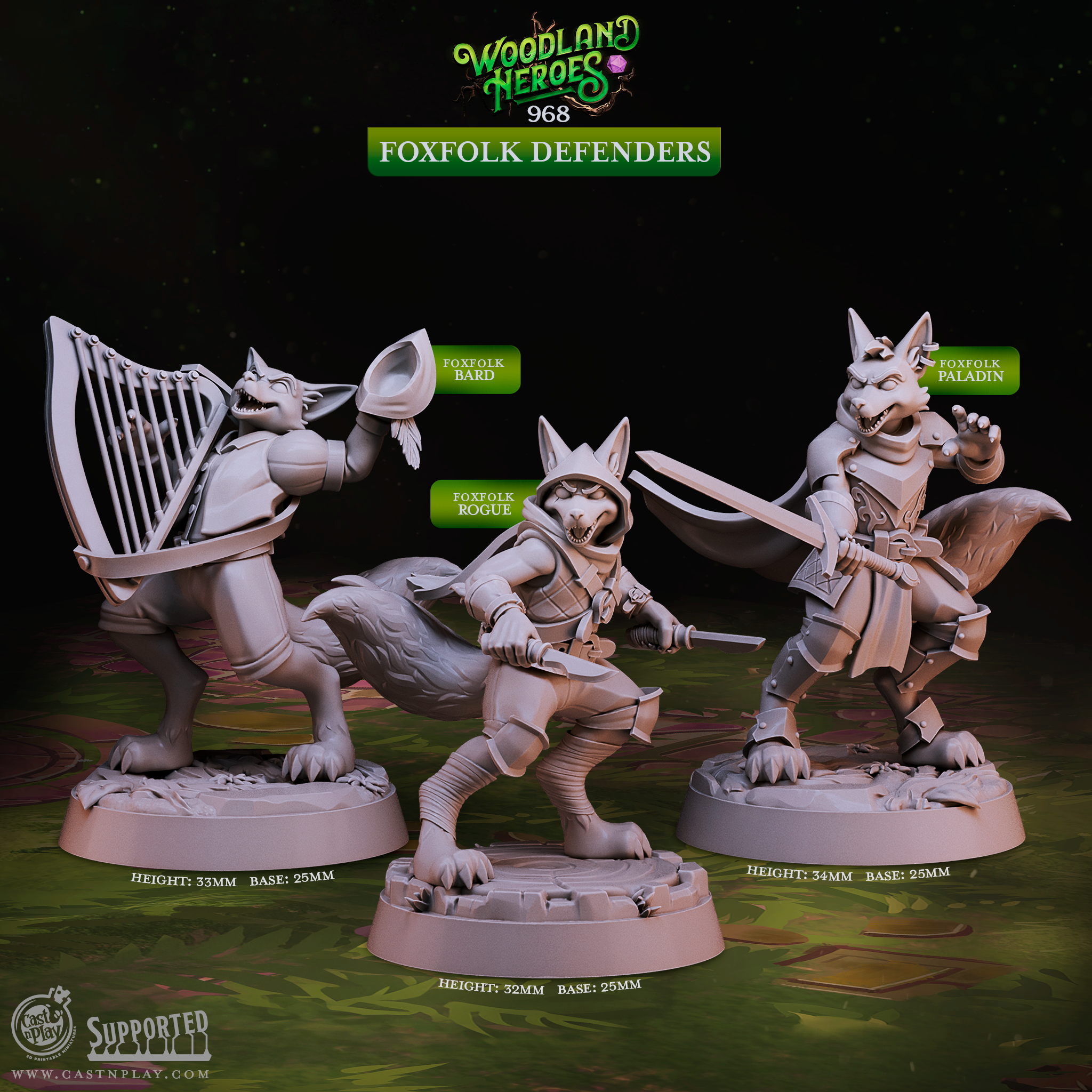 Foxfolk Defenders - de la série Woodland Heroes de Cast n Play