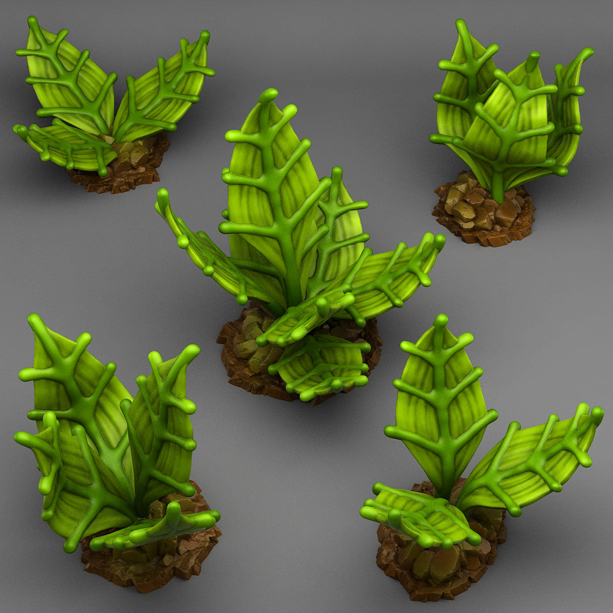 Alien Jungle Plants - Plants & Rocks Okt - Print Your Monsters