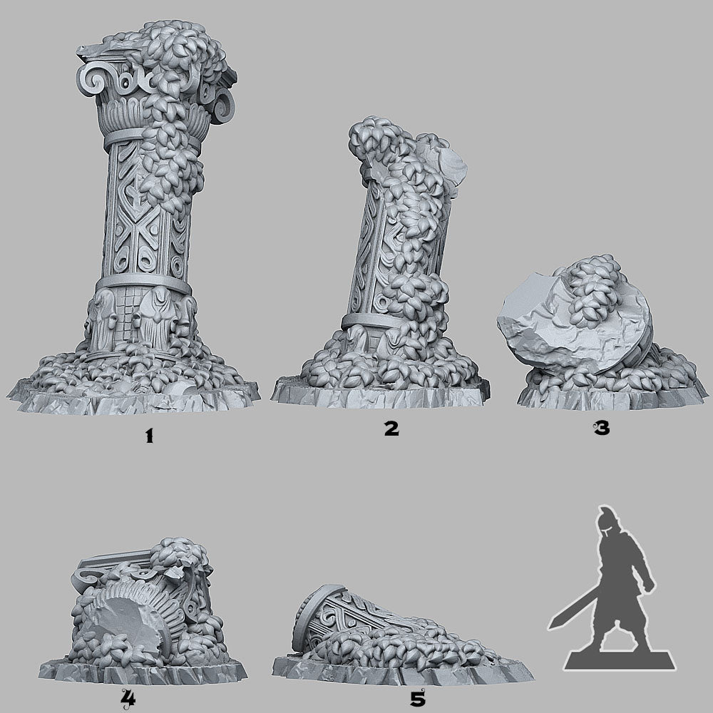 Ancient Ruins - Plants & Rocks Nov - Print Your Monsters