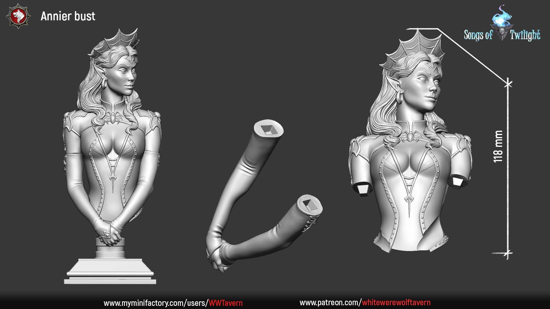 Annier - Bust aus der Reihe Songs of Twilight von White Werewolf Tavern