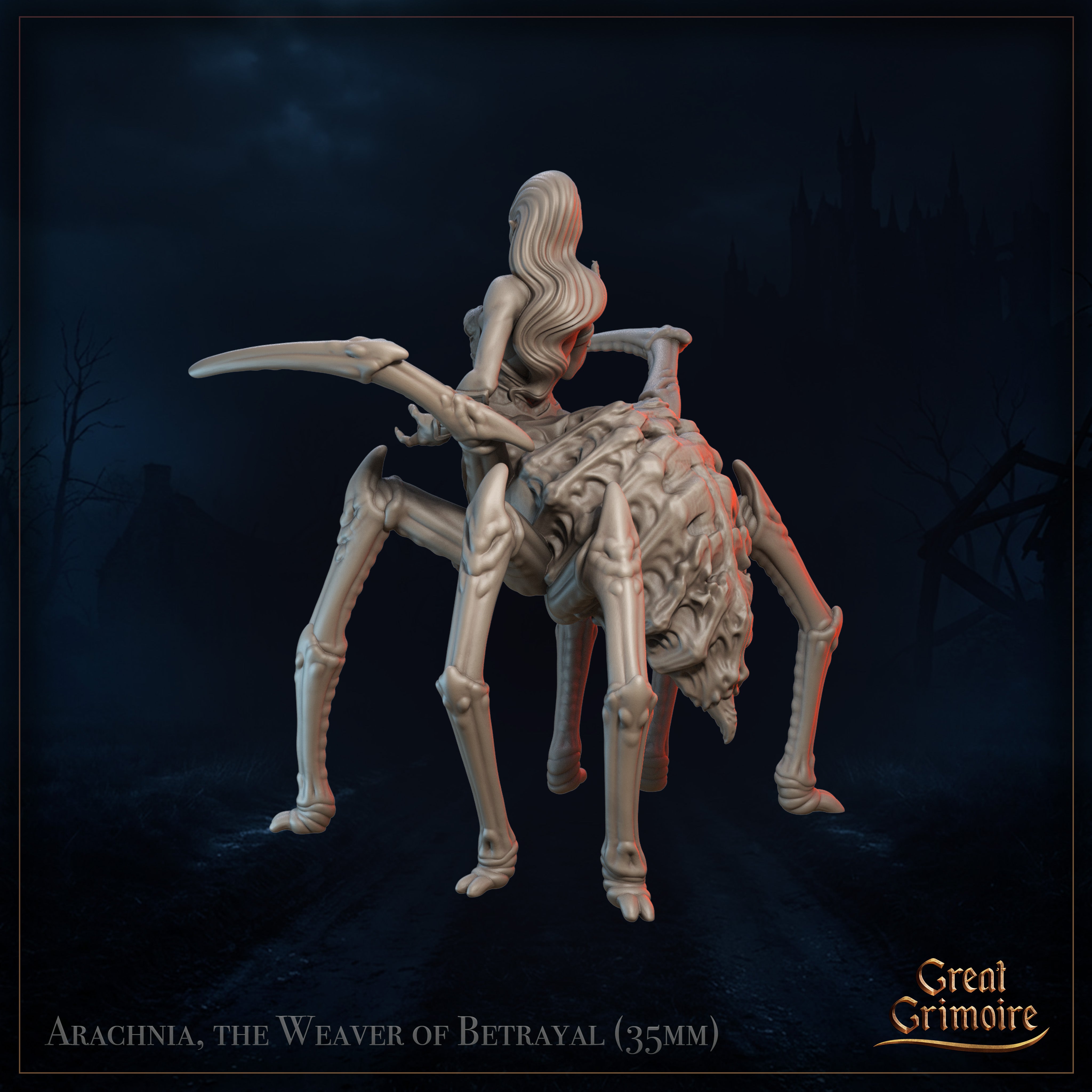 Arachnia, the Weaver of Betrayal - The Bloom of Ruin - Great Grimoire