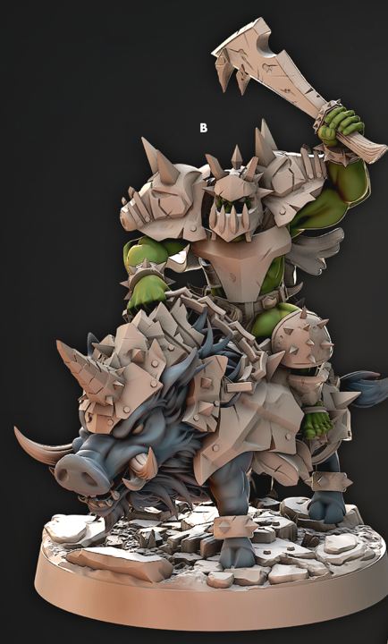 Ferox Hog Rider - Iron Skull Orcs - Cast n Play