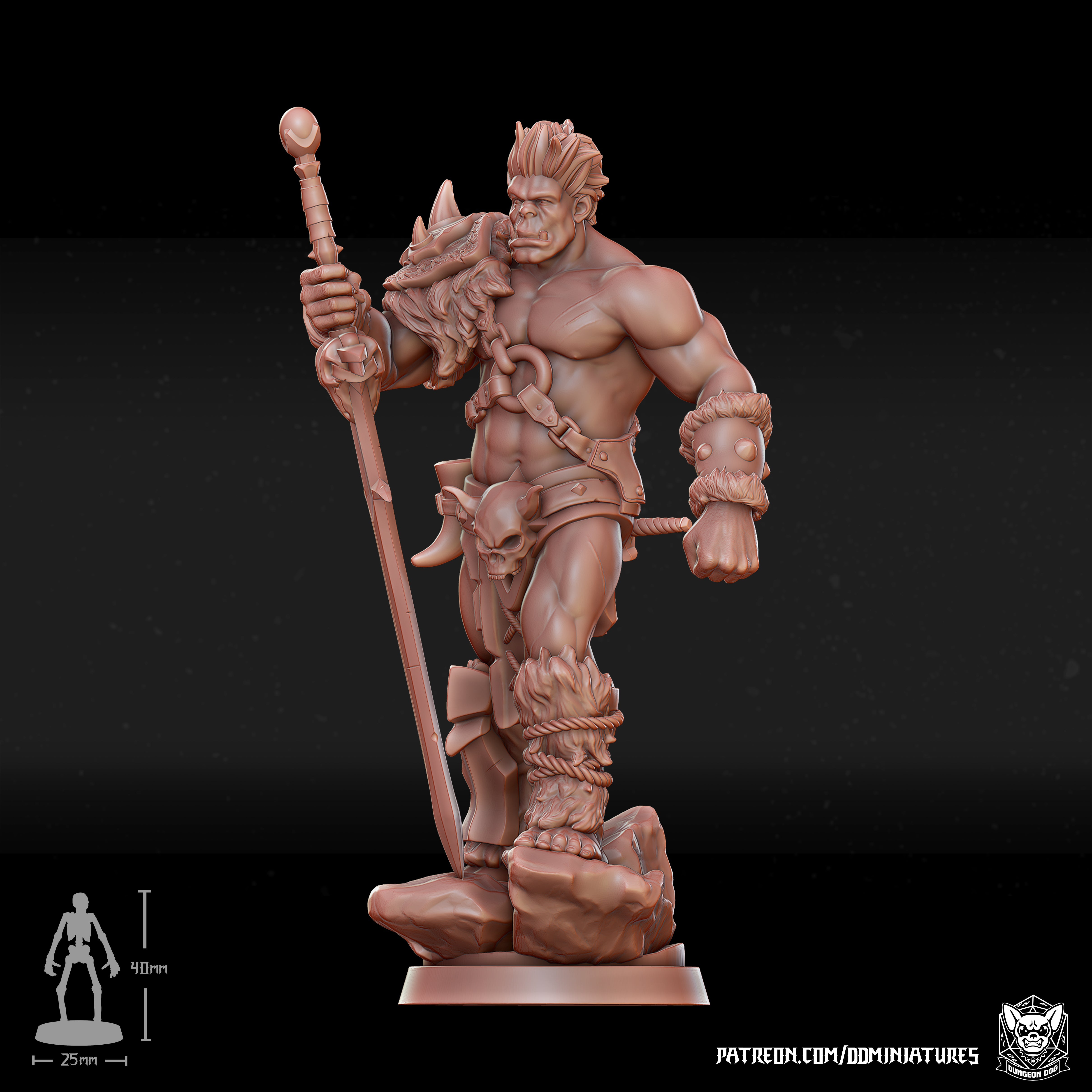 Barbarian Half-Orc - by Dungeon Dog