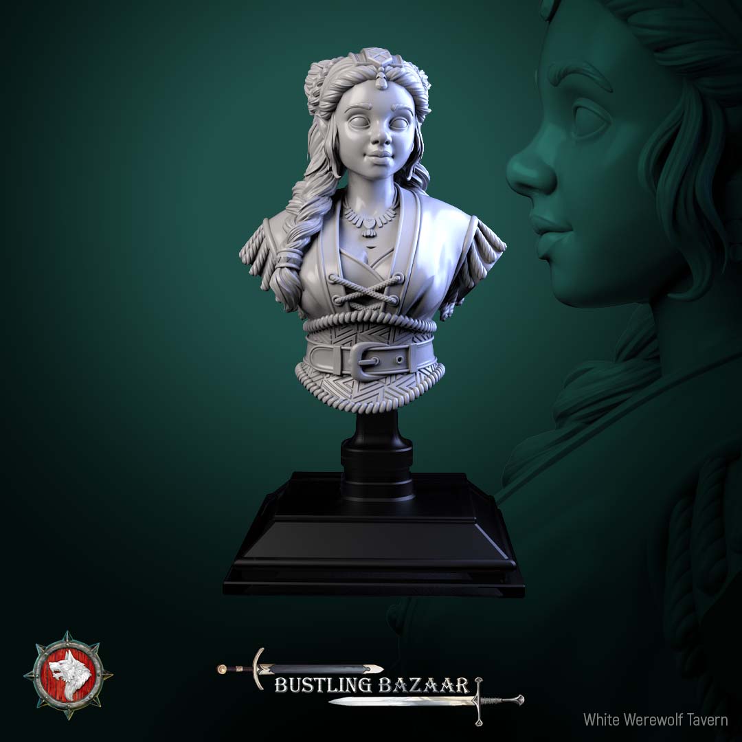 Beatrix Wordwright - Bust aus der Reihe Bustling Bazaar von White Werewolf Tavern