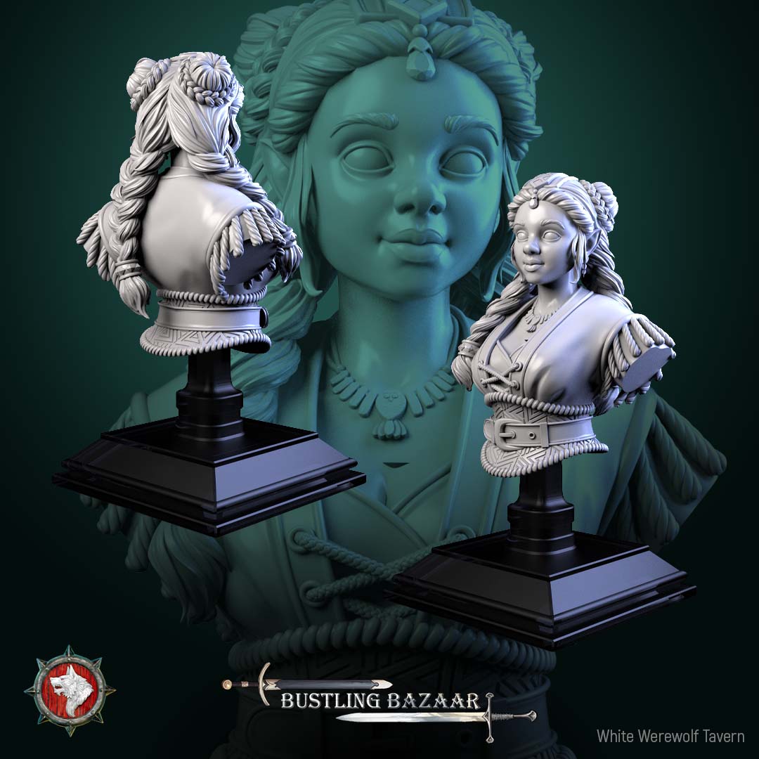 Beatrix Wordwright - Bust aus der Reihe Bustling Bazaar von White Werewolf Tavern