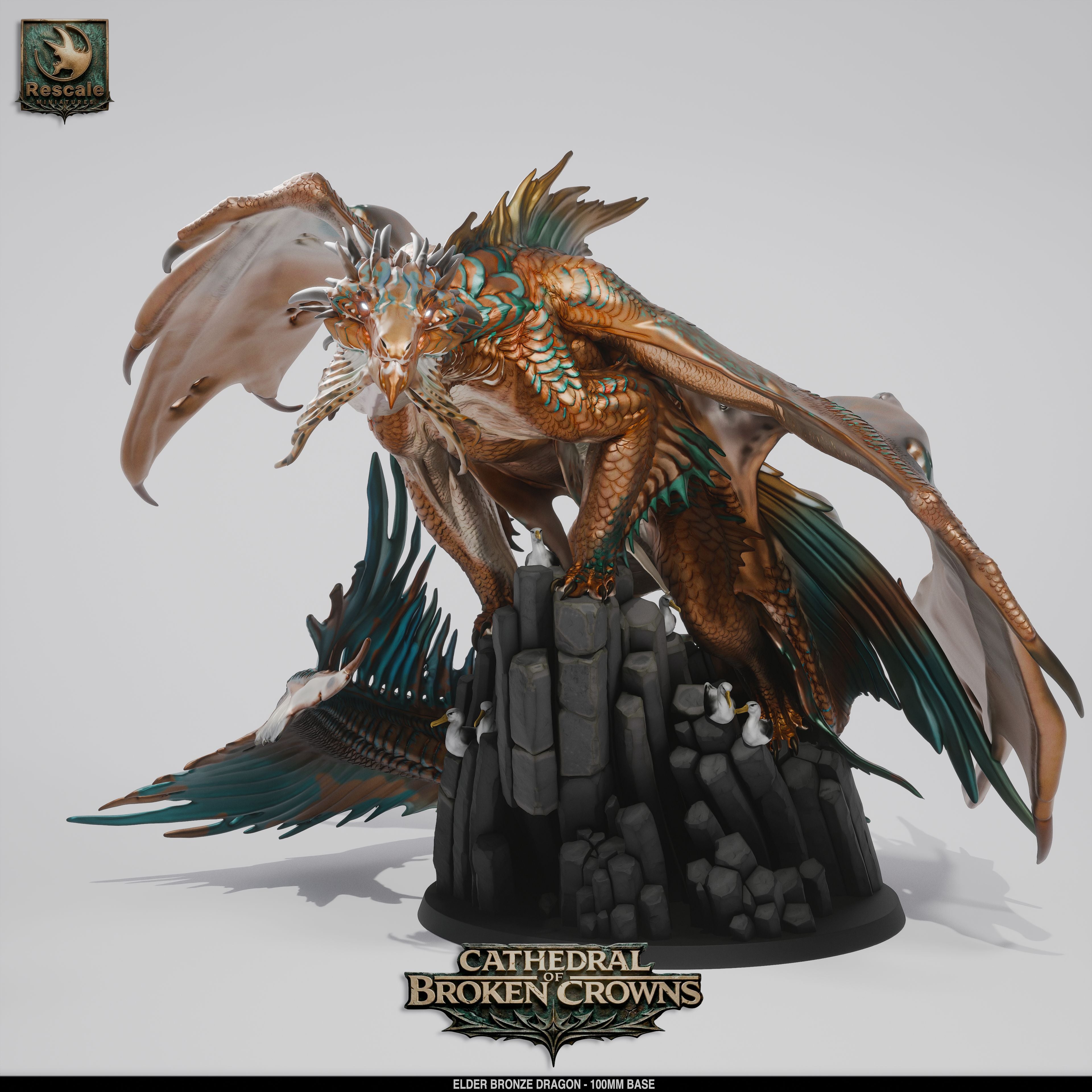 Elder Bronze Dragon - Cathedral of Broken Crowns - Rescale Miniatures
