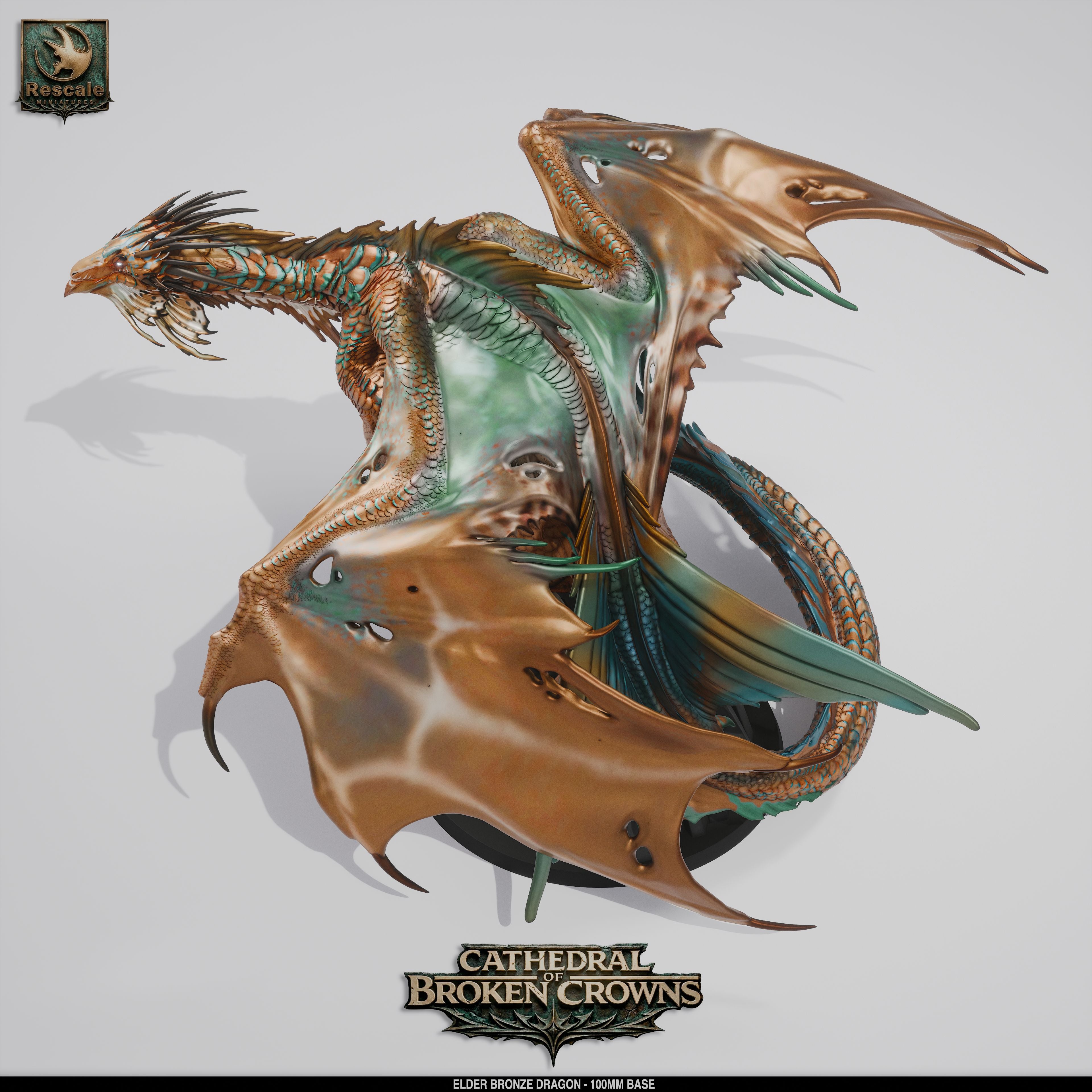 Elder Bronze Dragon - Cathedral of Broken Crowns - Rescale Miniatures