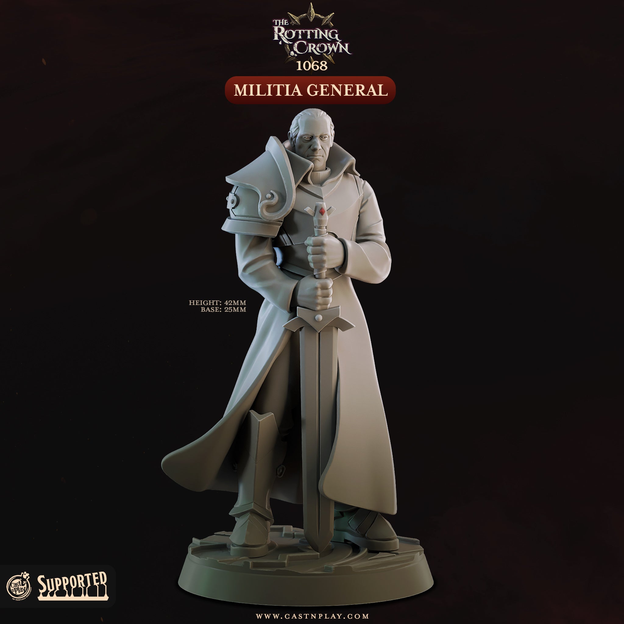 Militia General - The Rotting Crown - Cast n Play