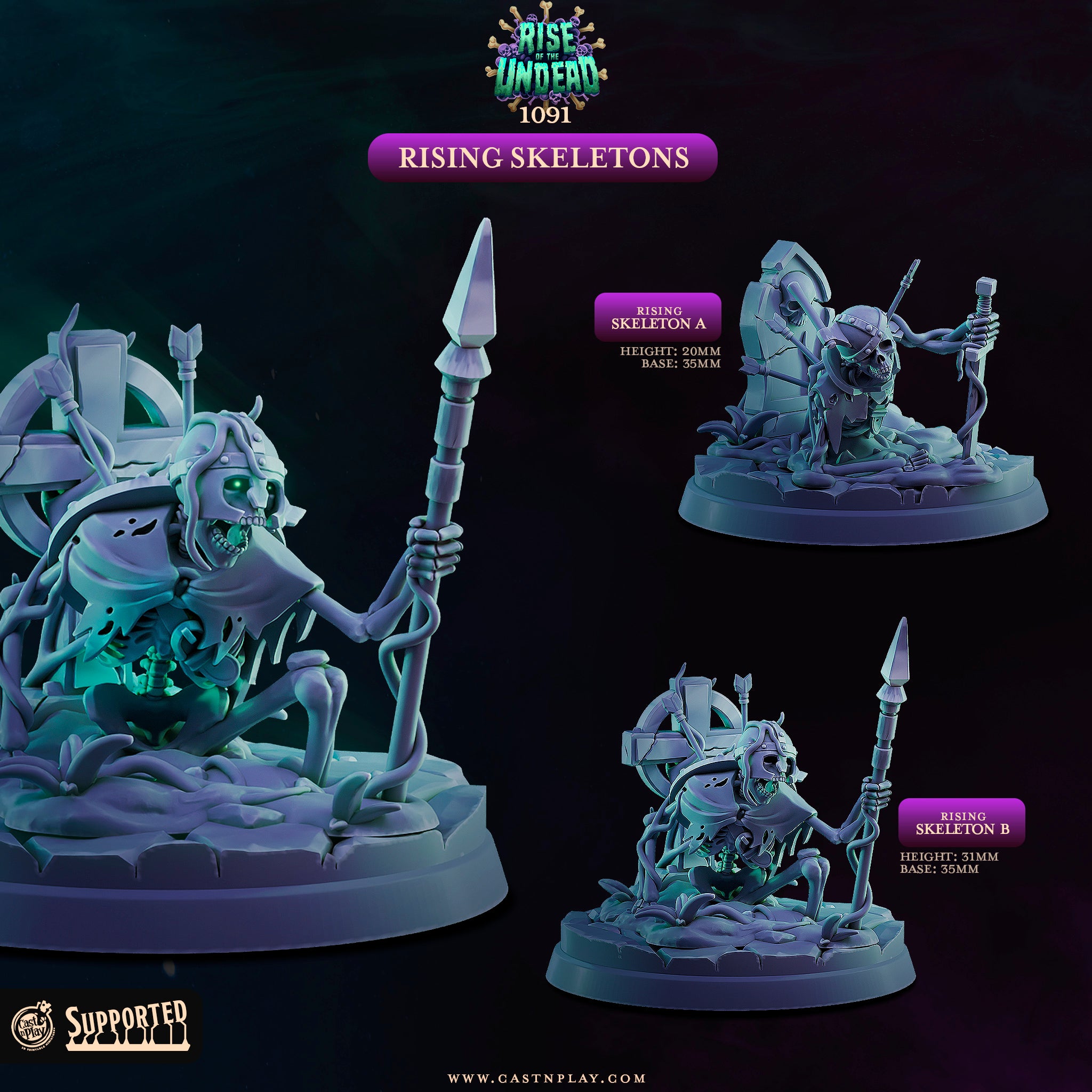 Rising Skeletons - Rise of the Undead - Cast n Play