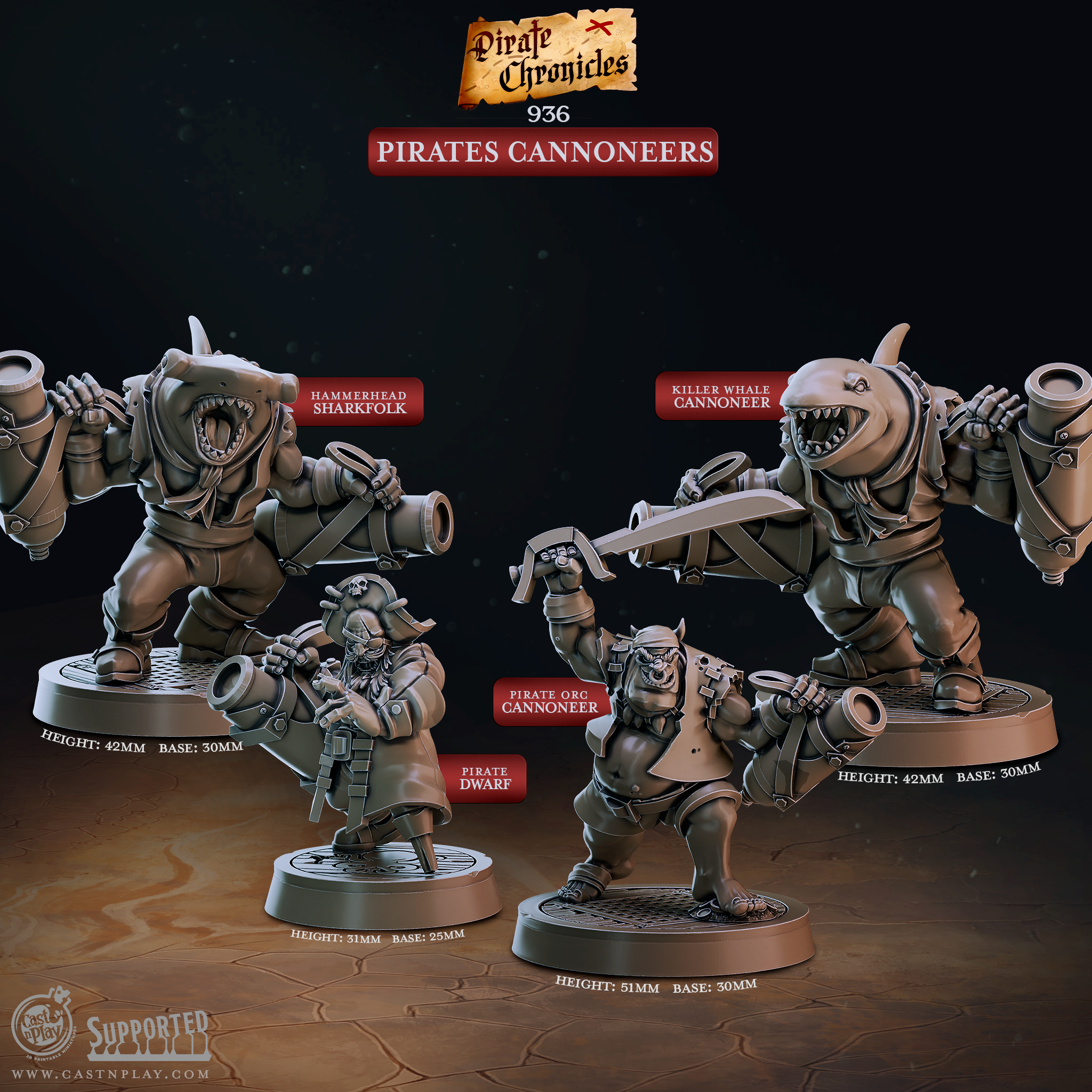 Canonniers pirates - de la série Pirate Chronicles de Cast n Play