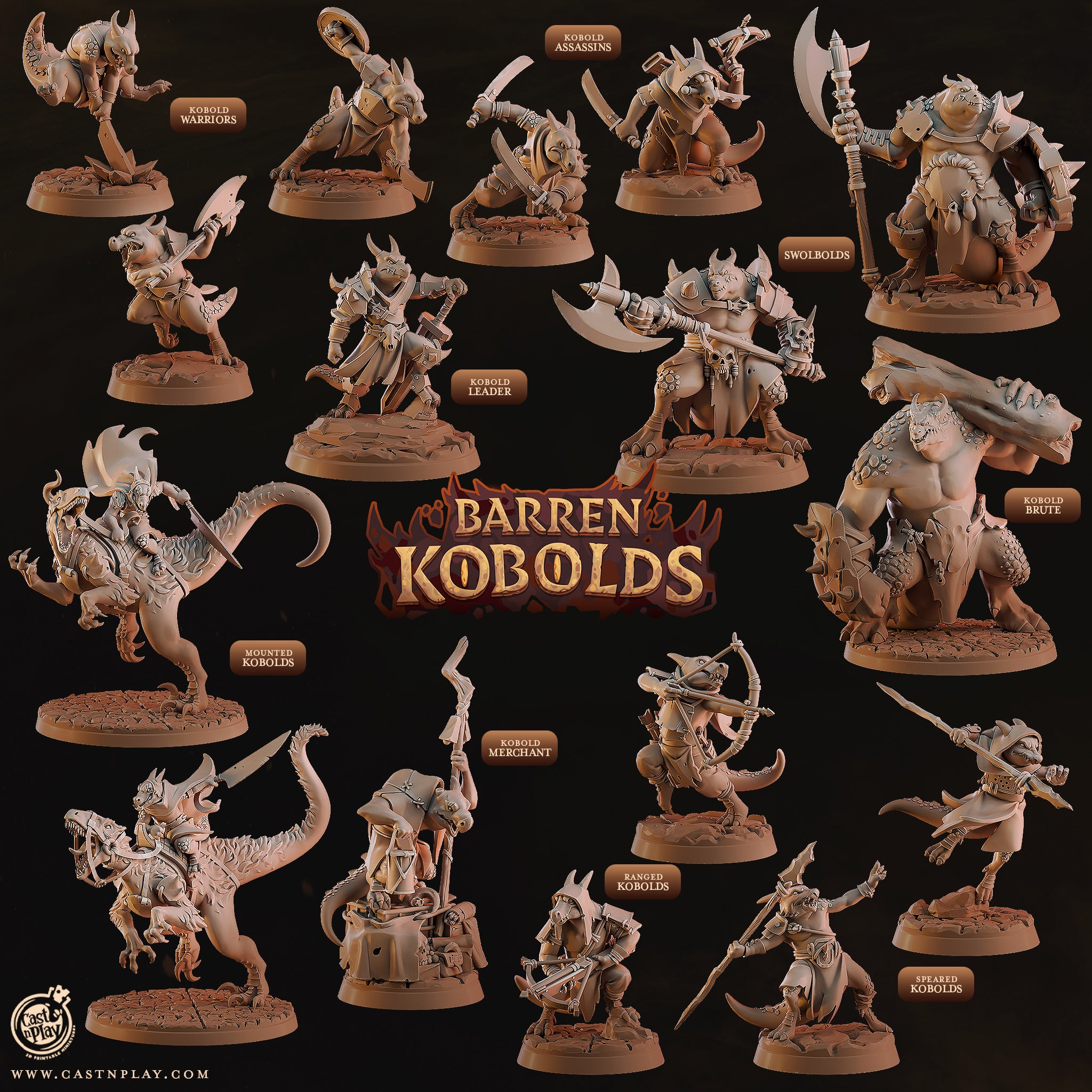 Ranged Kobolds - Barren Kobolds - Cast n Play