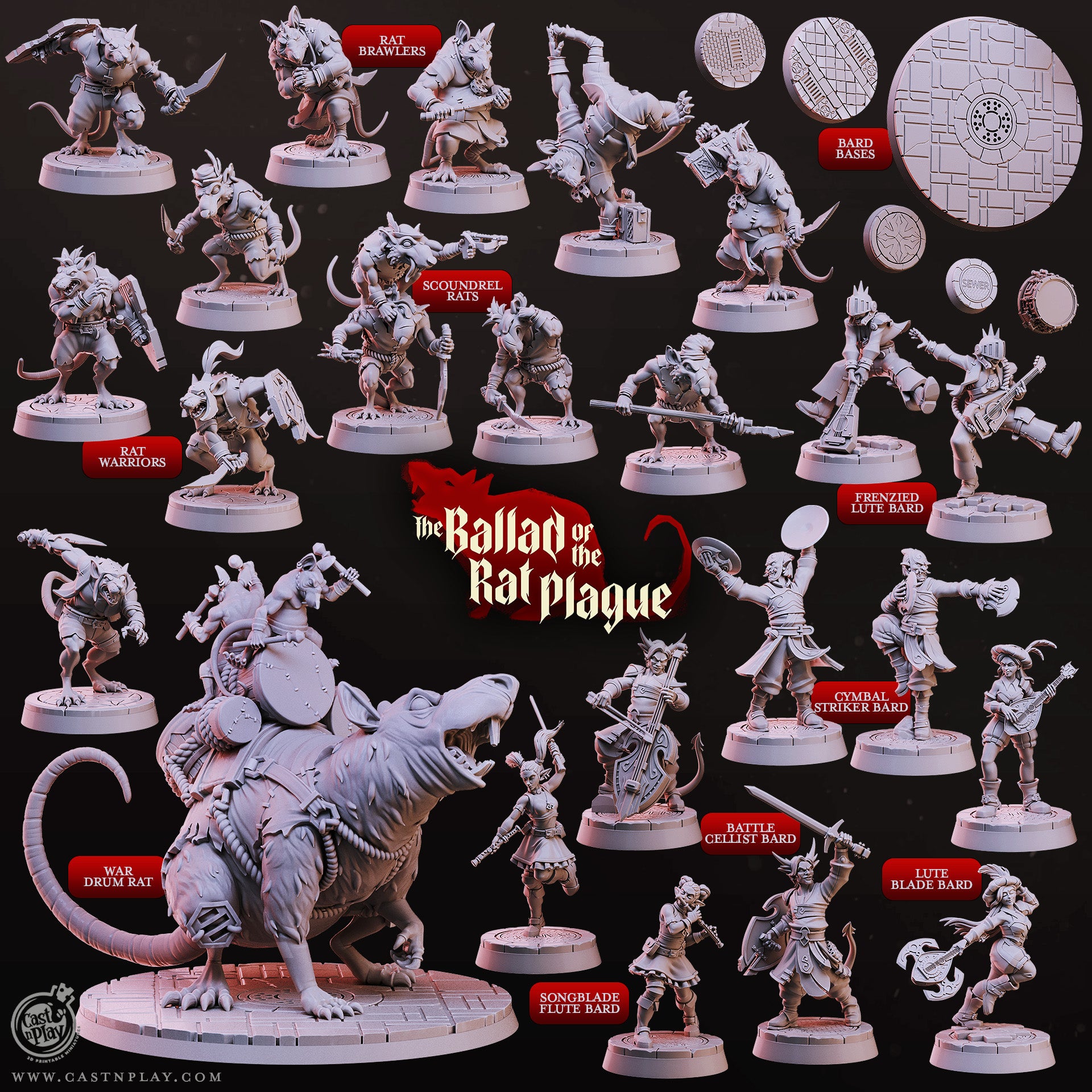 War Drum Rat - de la série The Ballad of the Rat Plague de Cast n Play