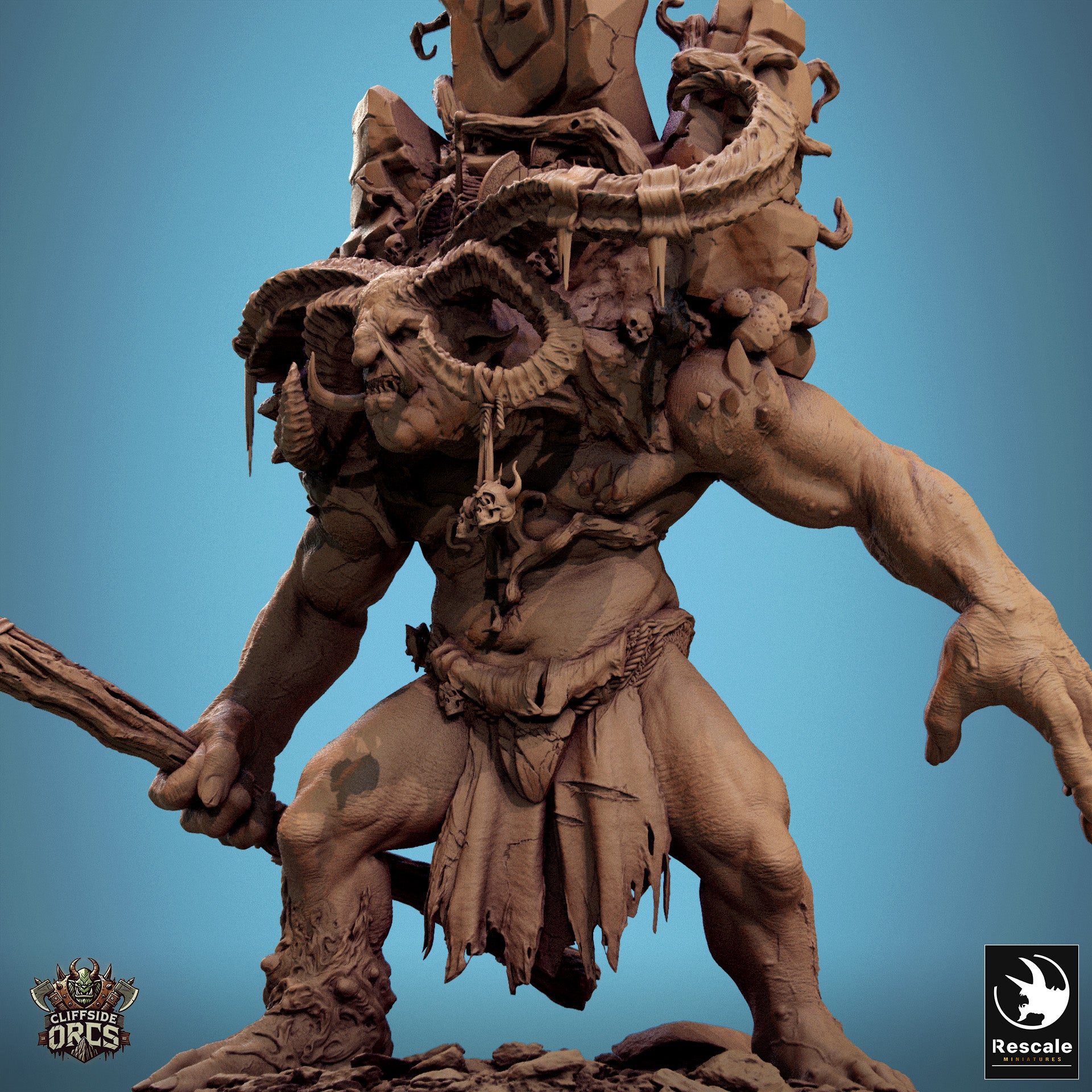 Gravulkar Stonebound Ogre - aus der Reihe Cliffside Orcs von Rescale Miniatures