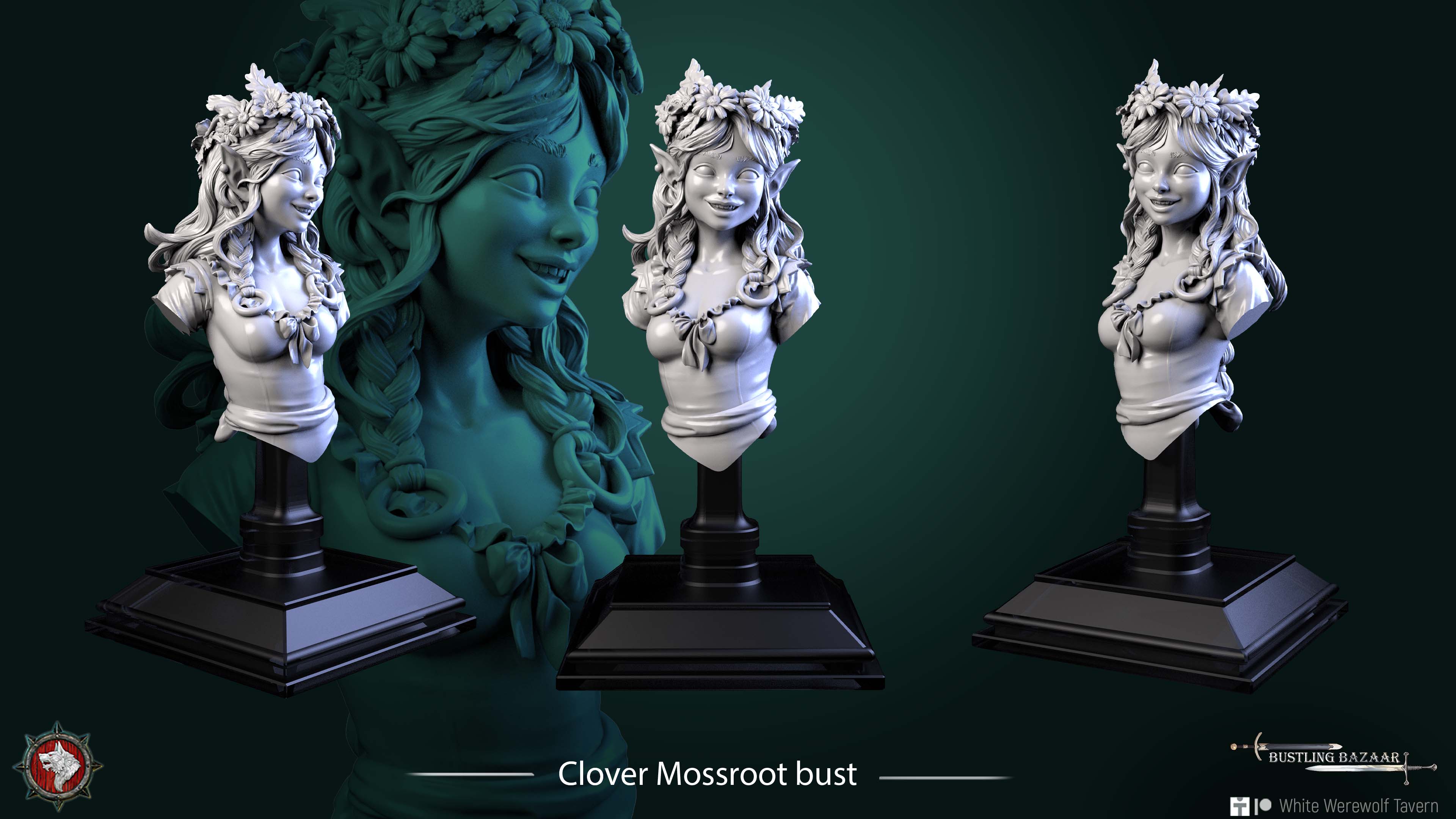Clover Mossroot - Bust aus der Reihe Bustling Bazaar von White Werewolf Tavern
