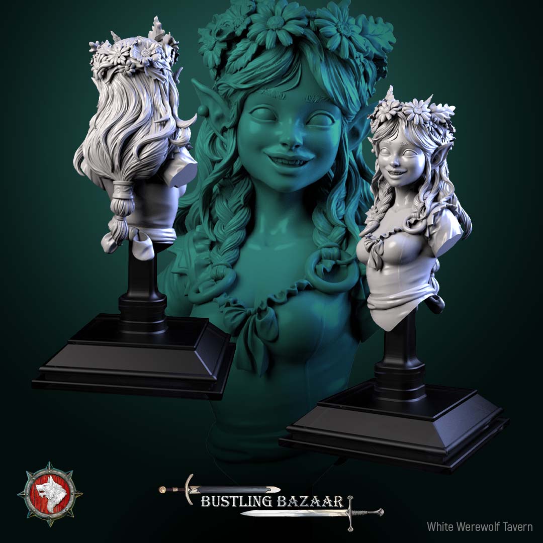 Clover Mossroot - Bust aus der Reihe Bustling Bazaar von White Werewolf Tavern