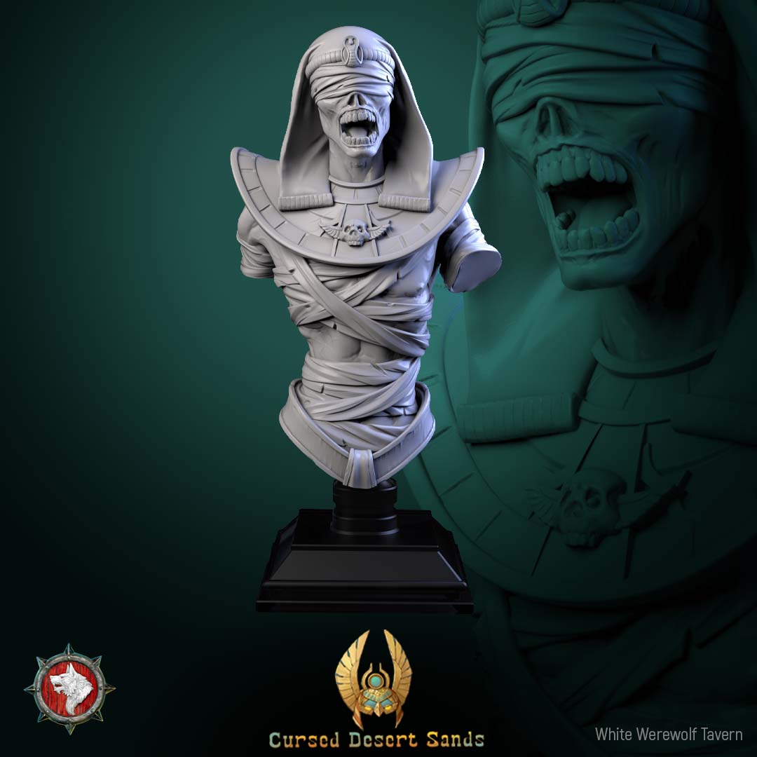 Madame Pachadora Bust with Base - from the series Cirque Phantasmagoria 1 - White Werewolf Tavern
