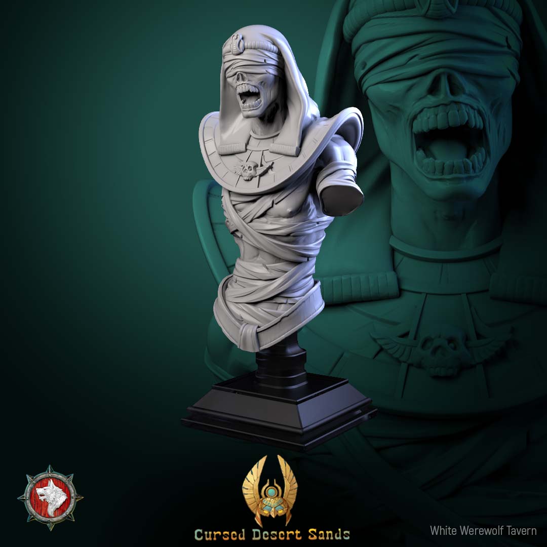 Madame Pachadora Bust with Base - from the series Cirque Phantasmagoria 1 - White Werewolf Tavern