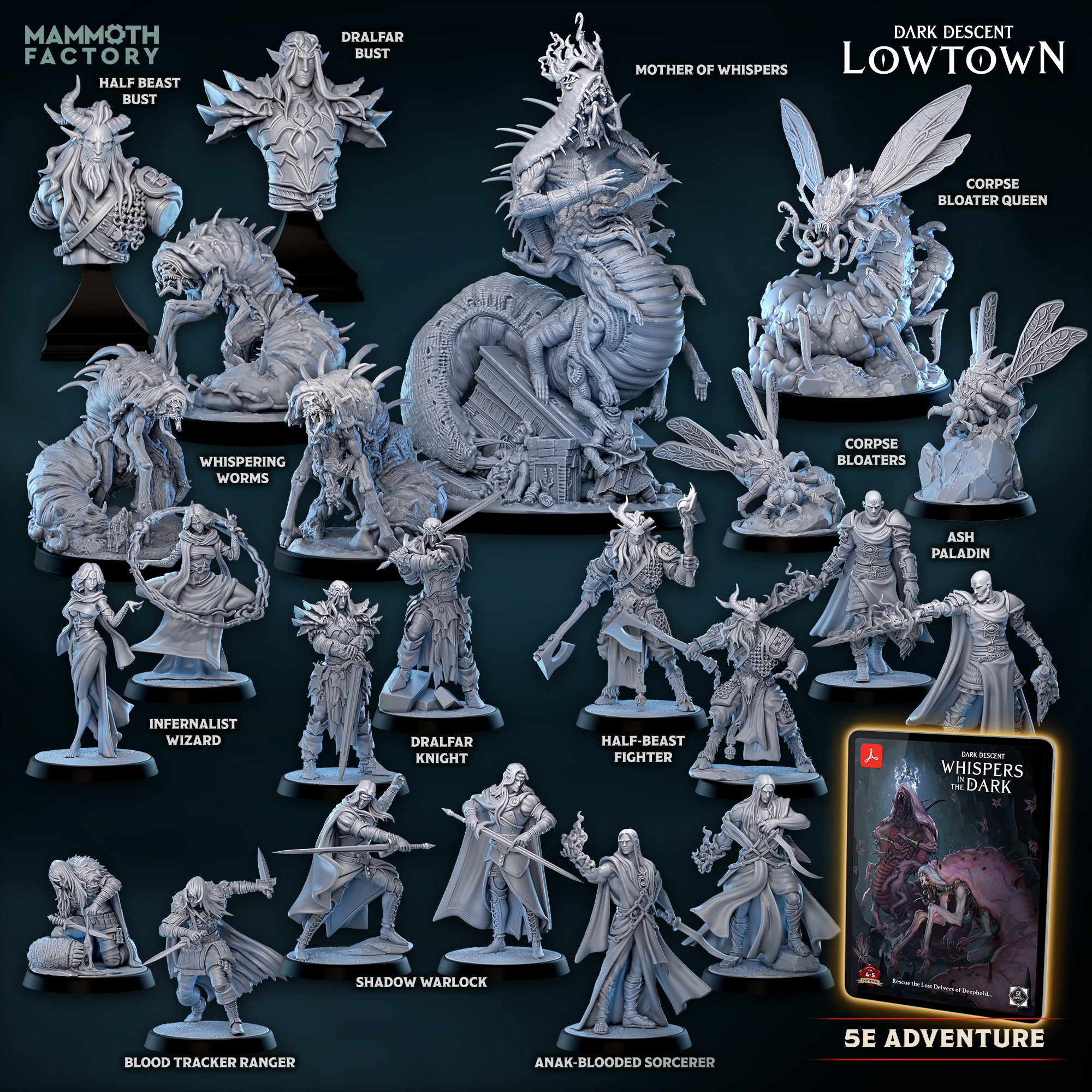 Knight Avarri Dralfar Bust - Dark Descent - Lowtown - Mammoth Factory