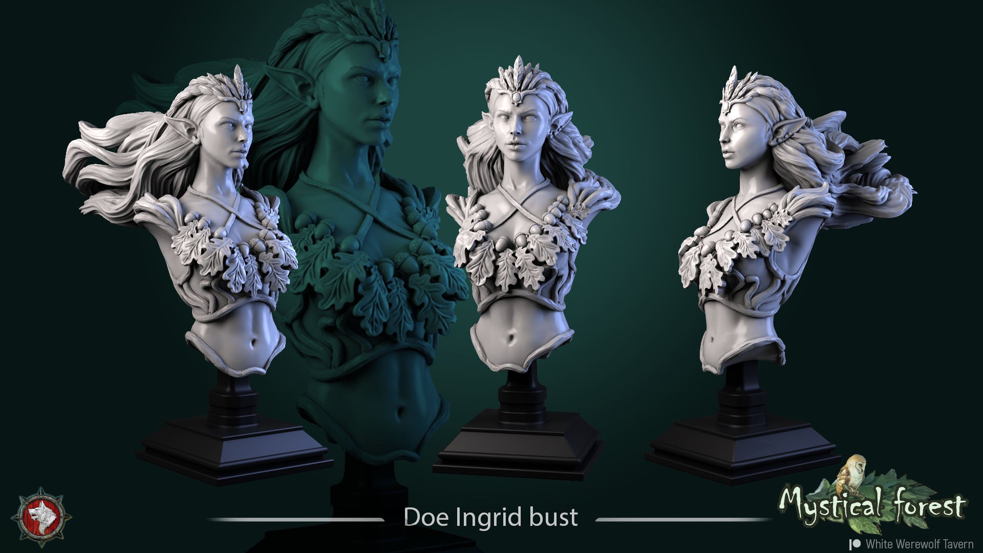 Doe Ingrid - Bust aus der Reihe Mystical Forest von White Werewolf Tavern