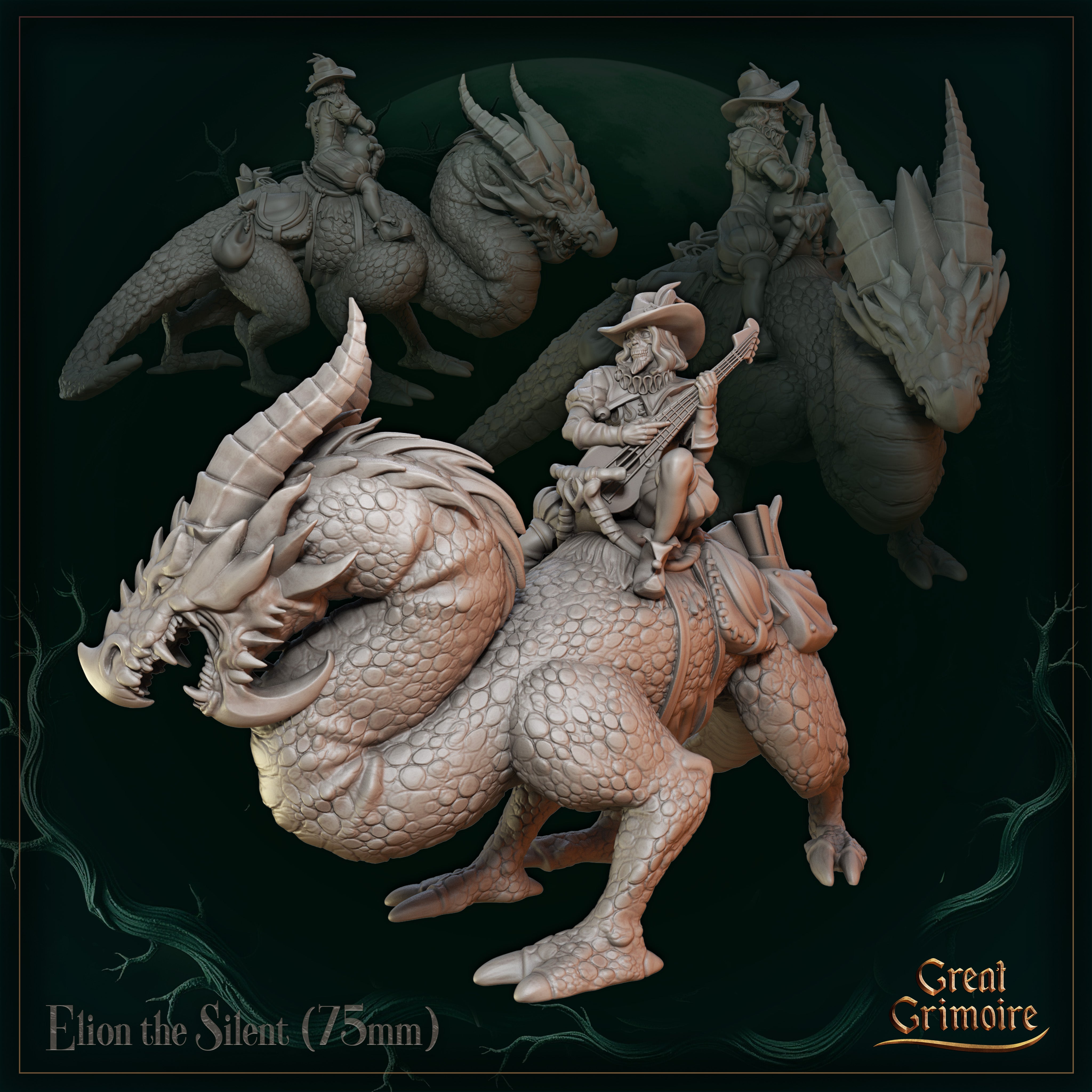 Elion the Silent on Dragon - aus der Reihe Song of the Eternal Night von Great Grimoire