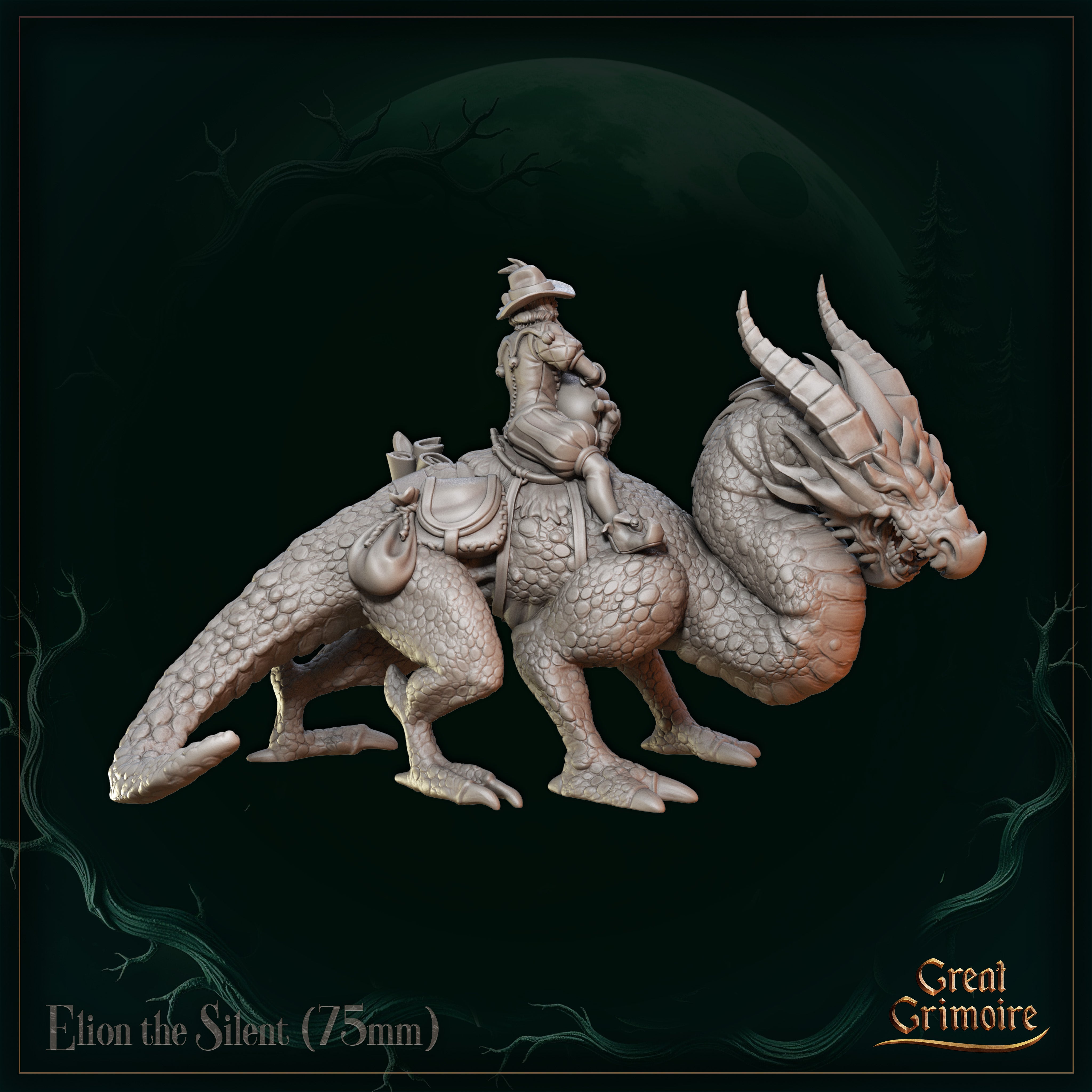 Elion the Silent on Dragon - aus der Reihe Song of the Eternal Night von Great Grimoire