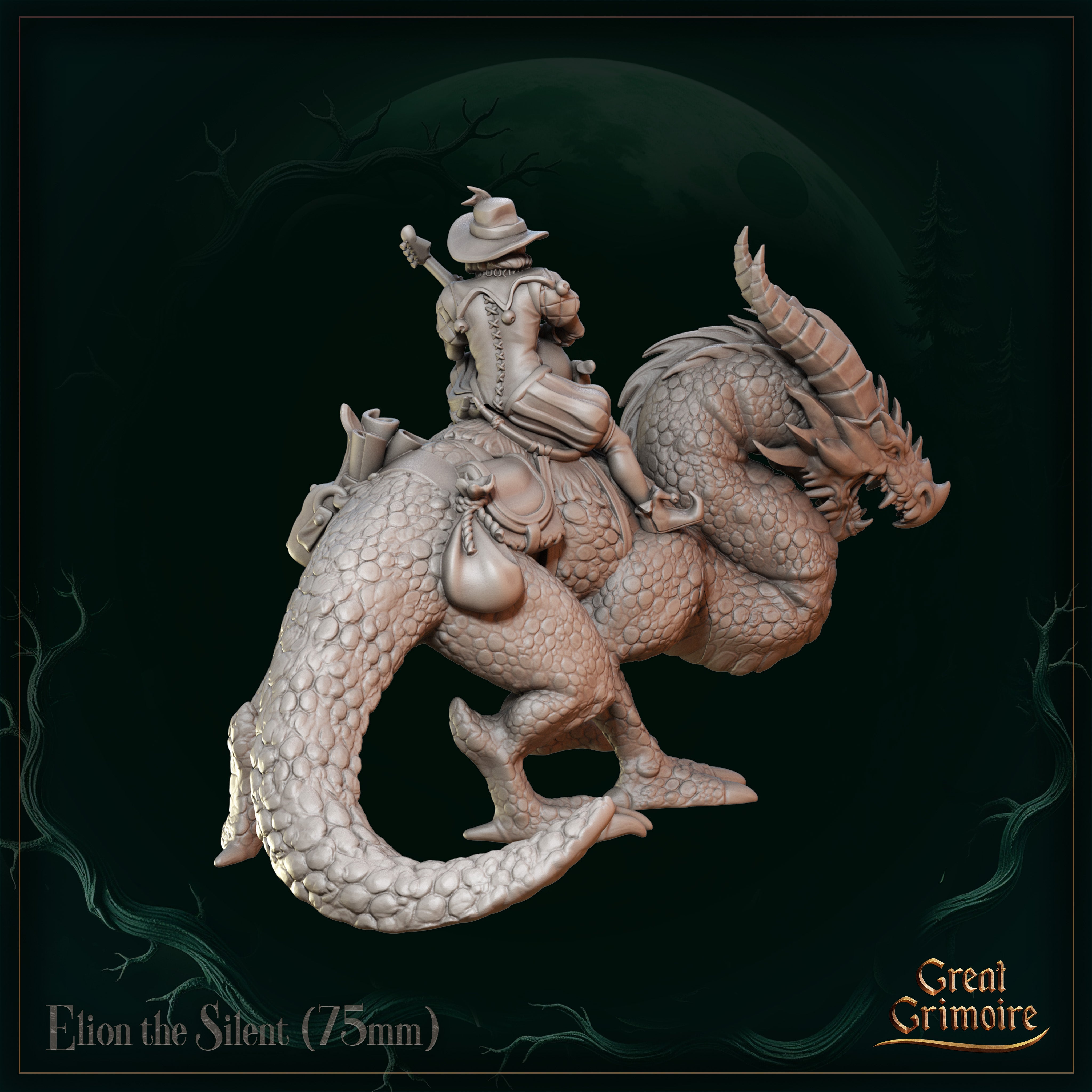 Elion the Silent on Dragon - aus der Reihe Song of the Eternal Night von Great Grimoire