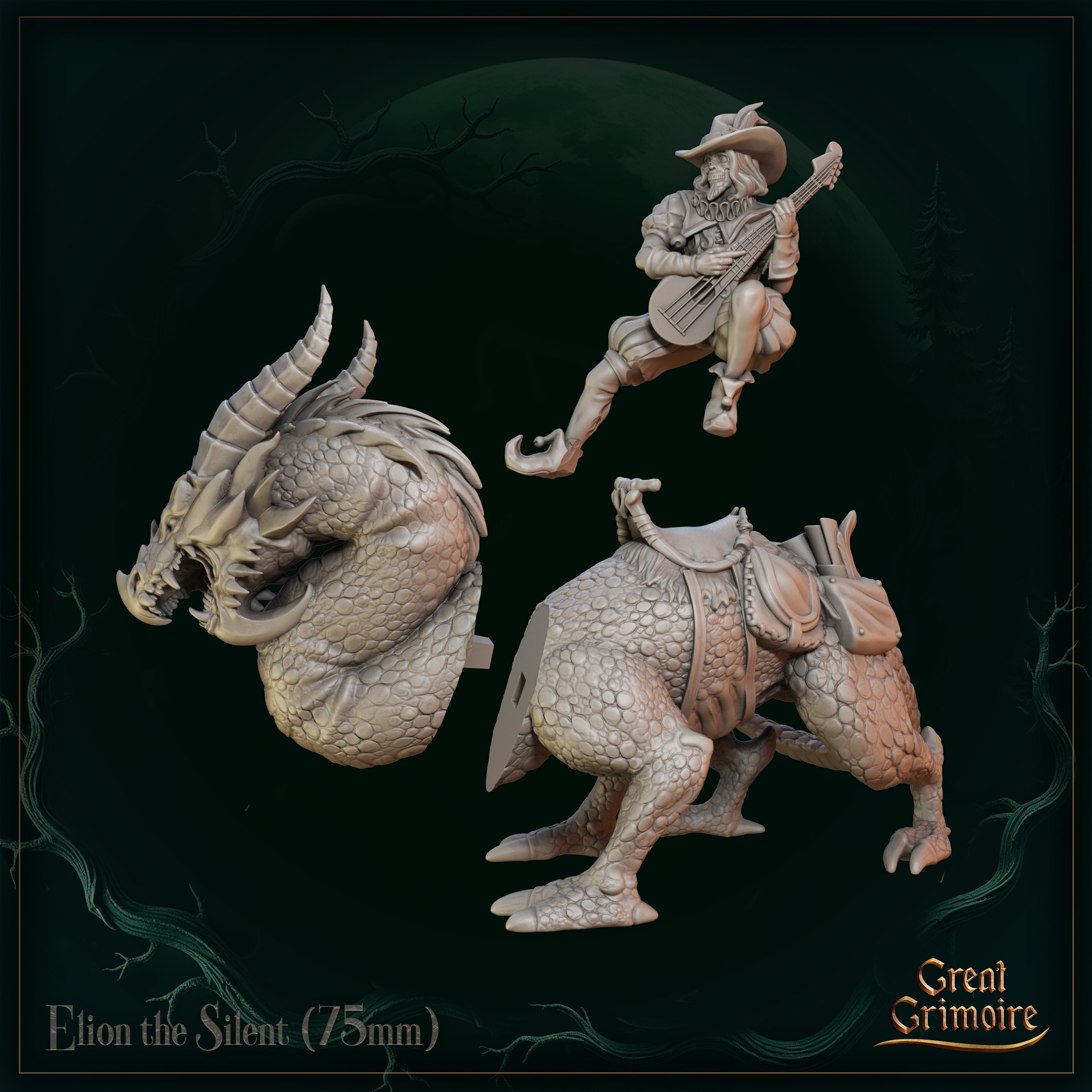 Elion the Silent on Dragon - aus der Reihe Song of the Eternal Night von Great Grimoire