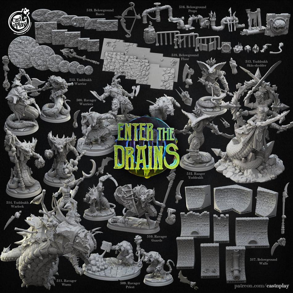Yuddrakh Skin Shedder - Enter the Drains - Cast n Play