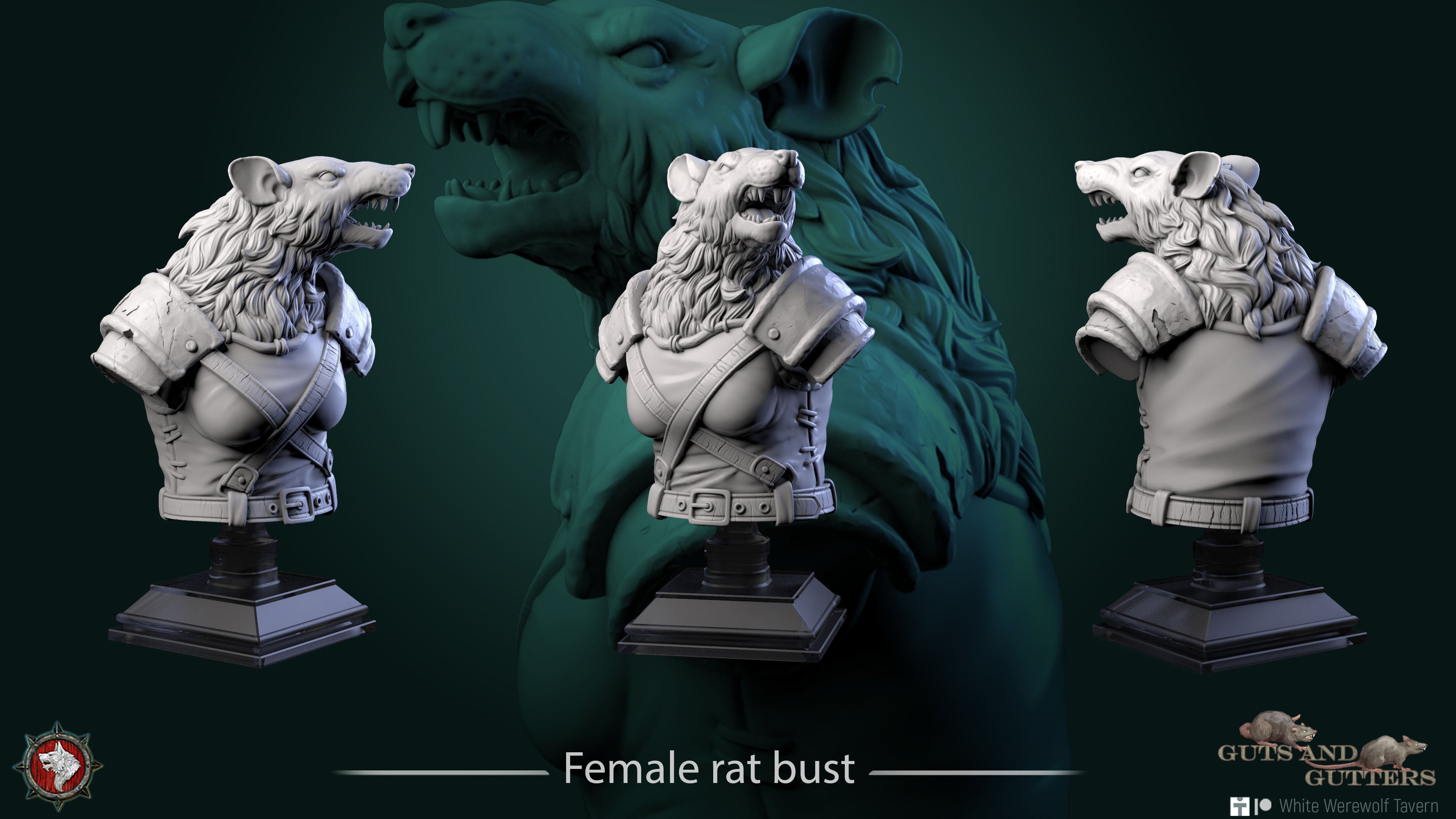 Female Rat - Bust aus der Reihe Guts and Gutters von White Werewolf Tavern