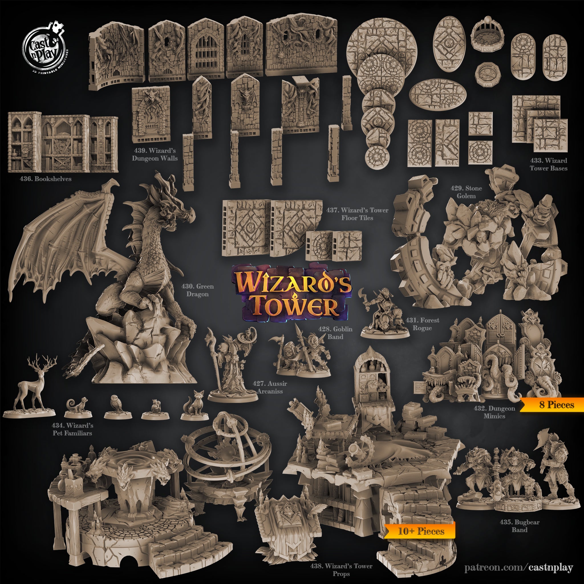 Stone Golem - from the Wizards Tower series by Cast n Play