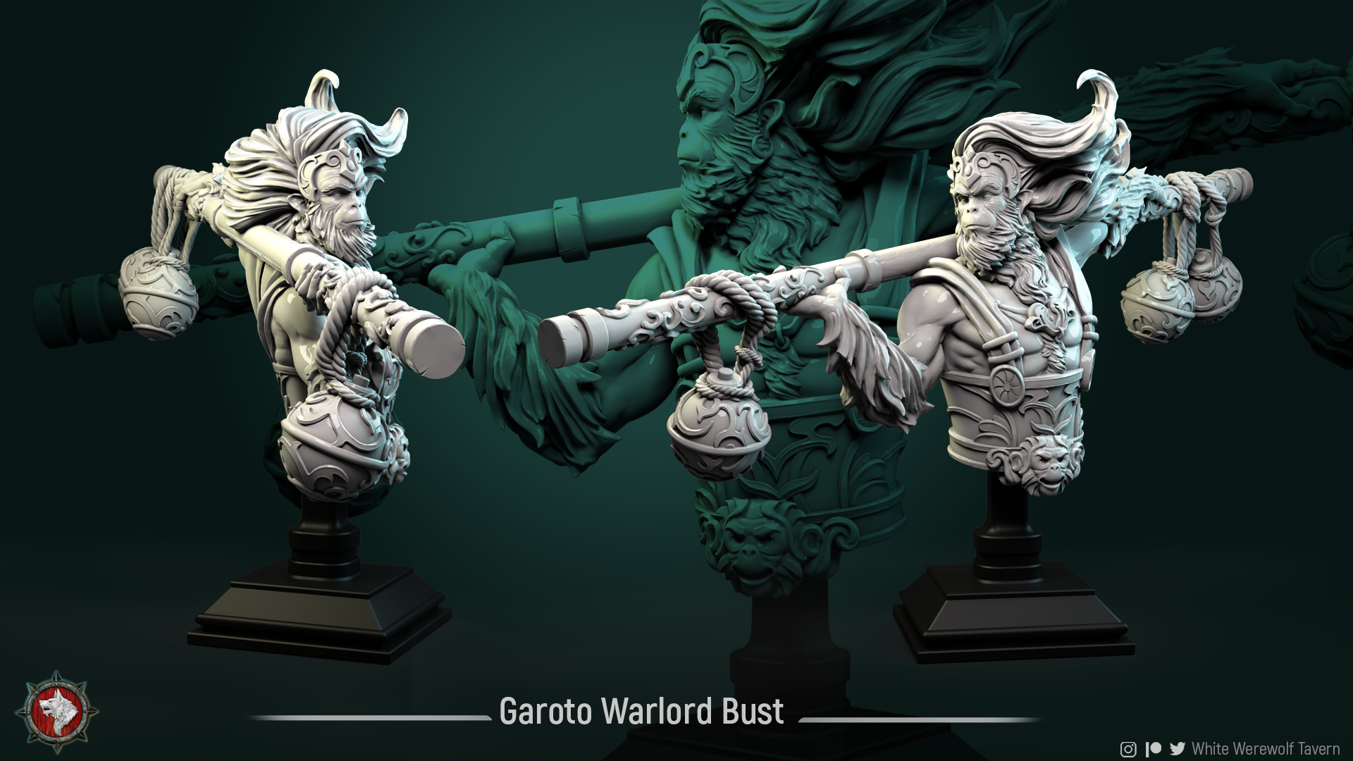 Garoto Warlord - Bust aus der Reihe Monkey Valley von White Werewolf Tavern