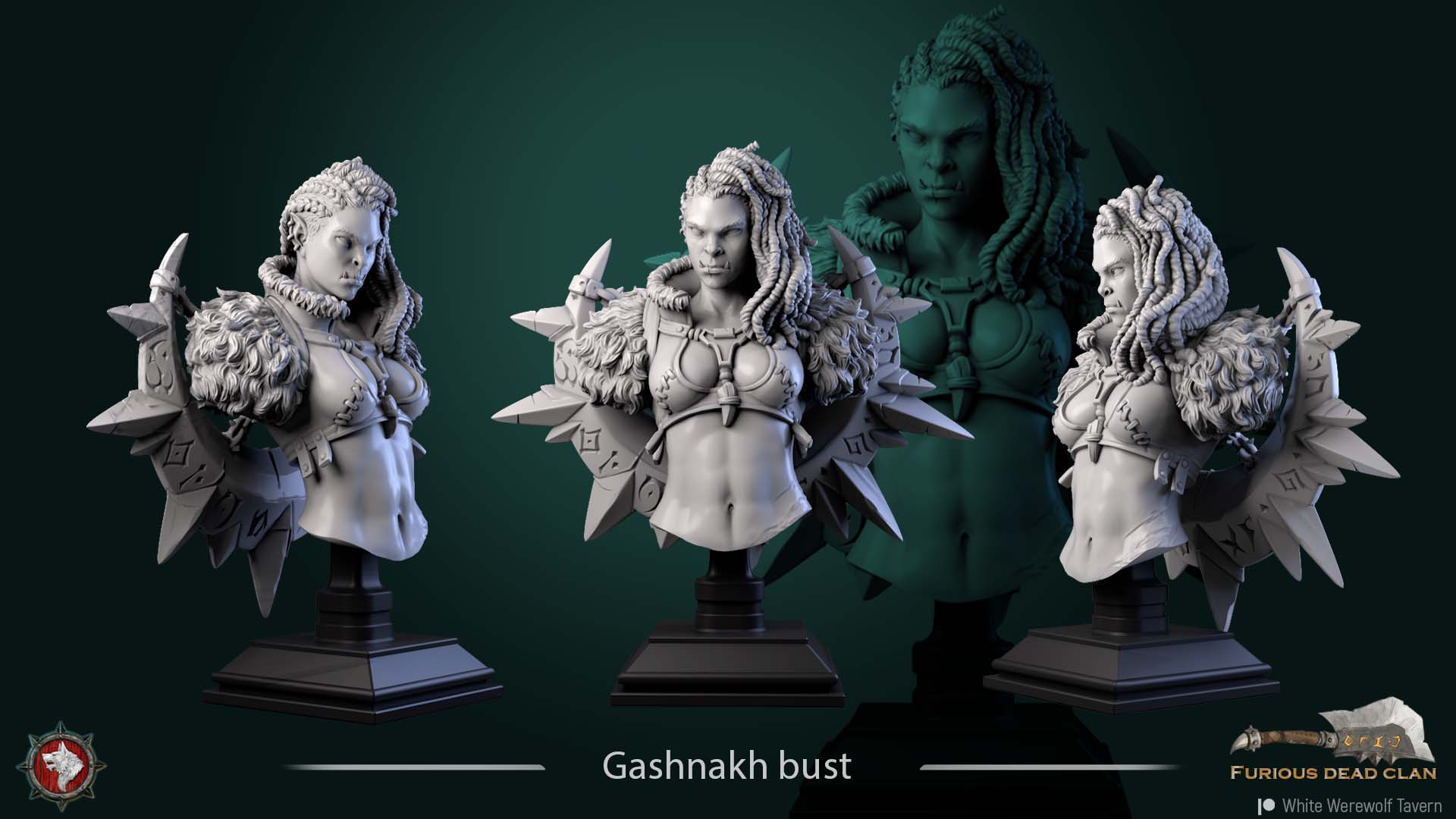 Gashnakh - Bust aus der Reihe Furious Dead Clan von White Werewolf Tavern