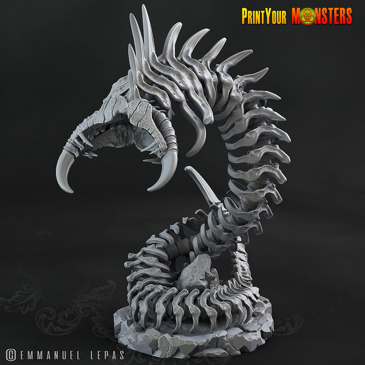 Giant Bones Serpent - aus der Reihe Ancient Bones Pack von Print Your Monsters