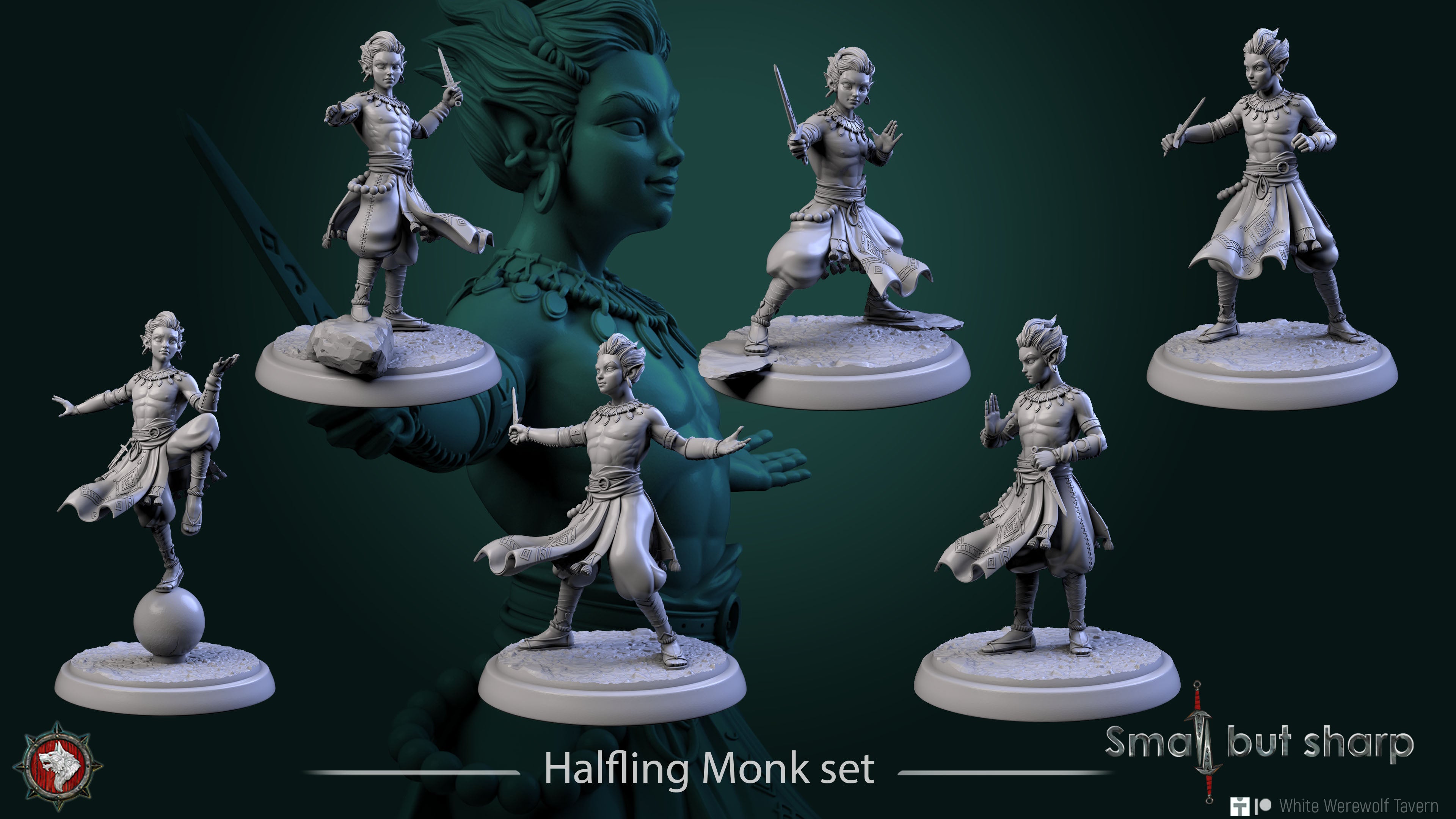 Halfling Monk - aus der Reihe Small but Sharp von White Werewolf Tavern