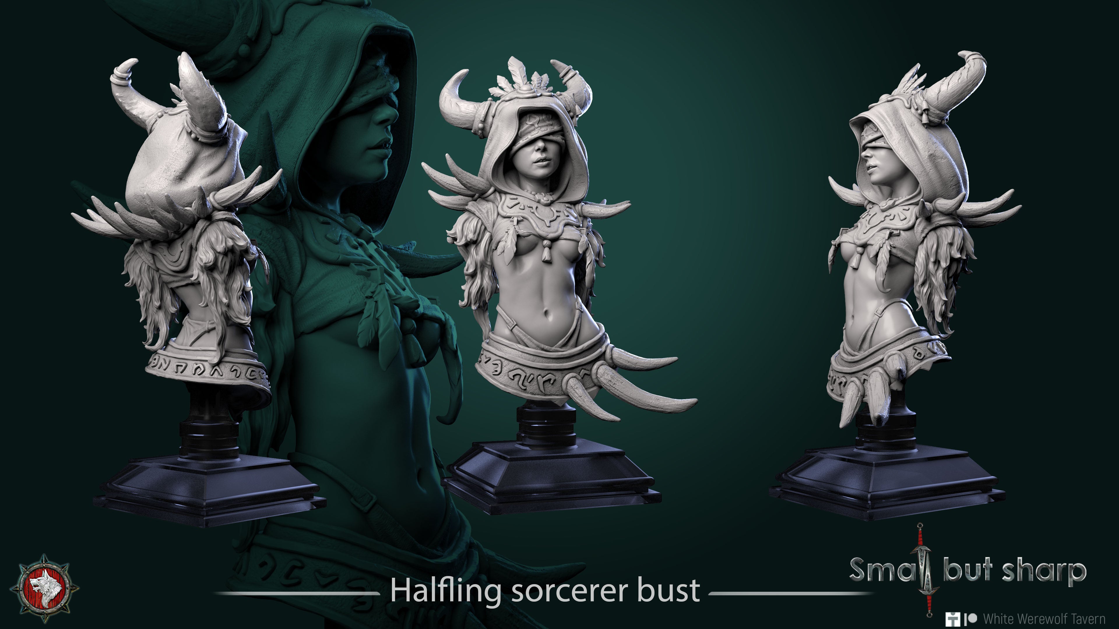 Halfling Sorcerer - Bust aus der Reihe Small but Sharp von White Werewolf Tavern