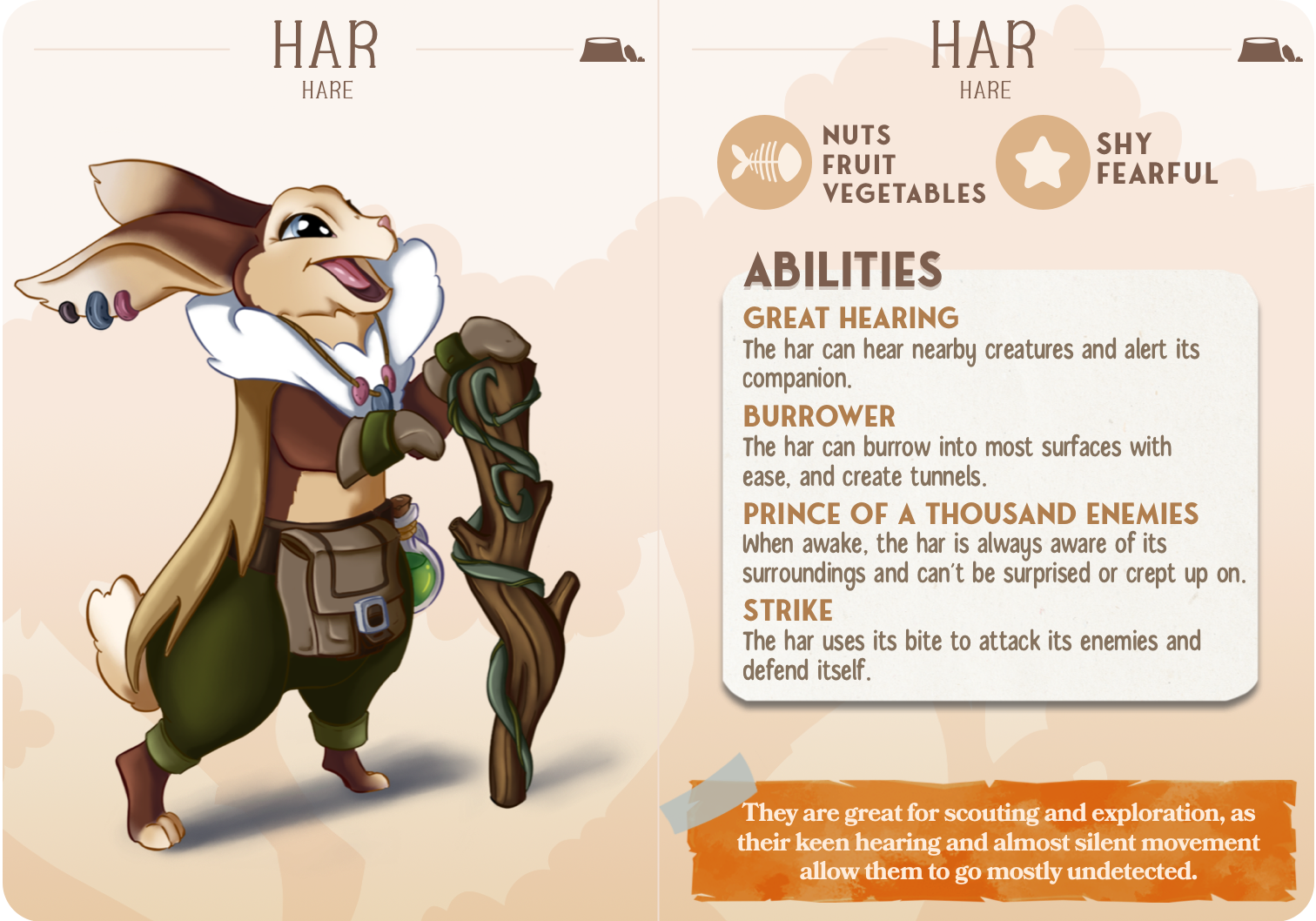 Hare - Burrowers - Har - Animal Companions by Cornelia - Cast n Play