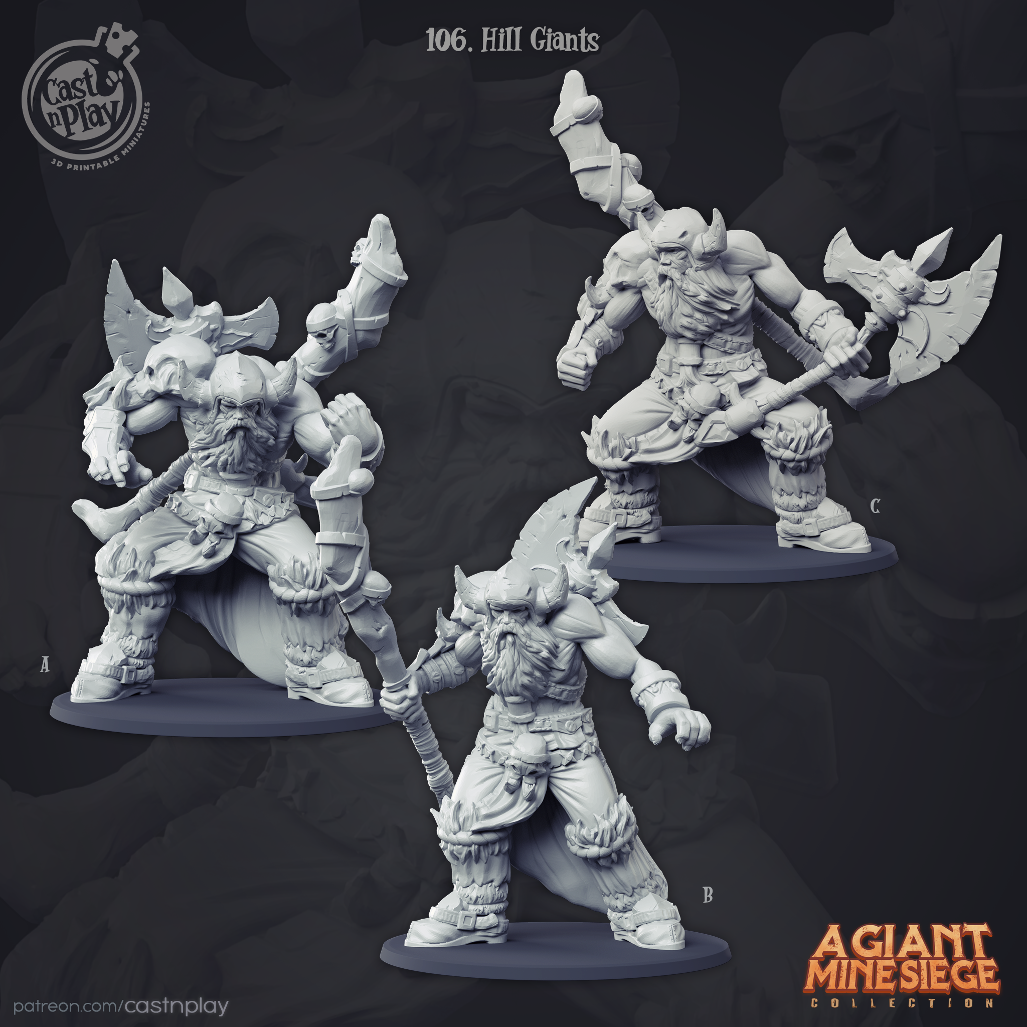 Frost Giants - from the A Giant Mine Siege series by Cast n Play
