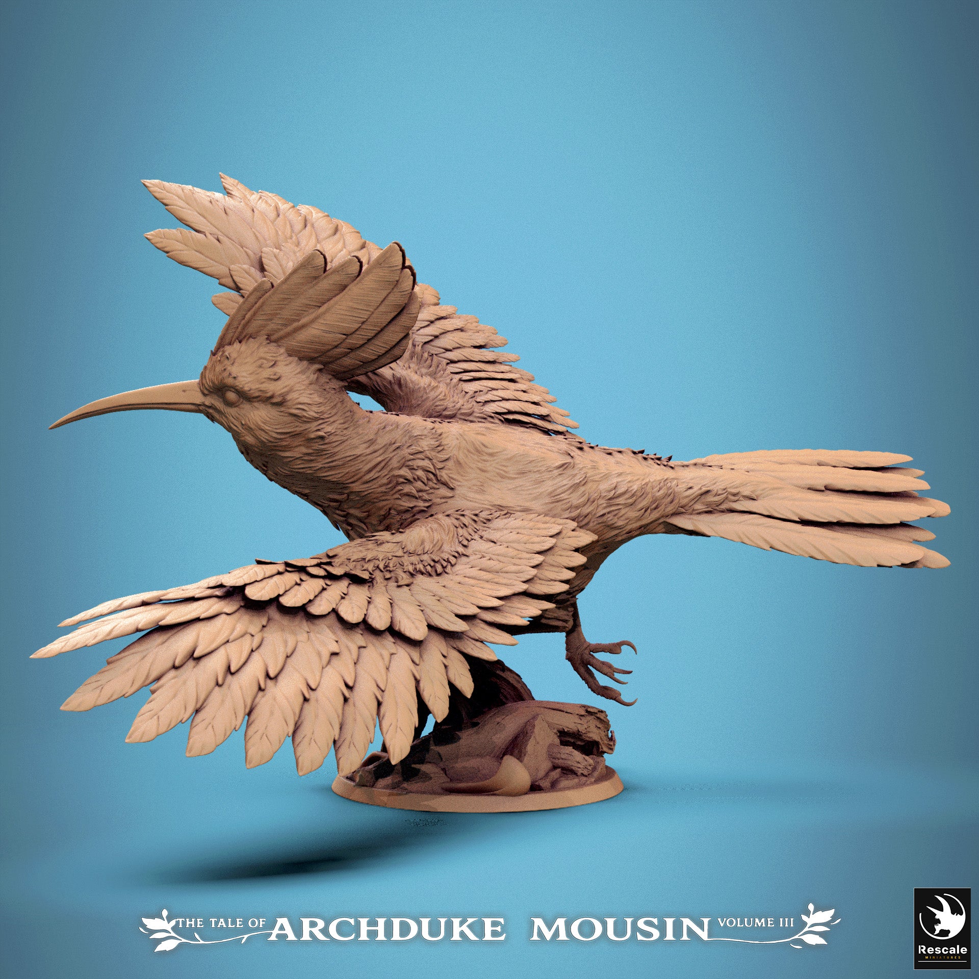 Mouse on Hoopoe Fly - Tales of Archduke Mousin III - Rescale Miniatures