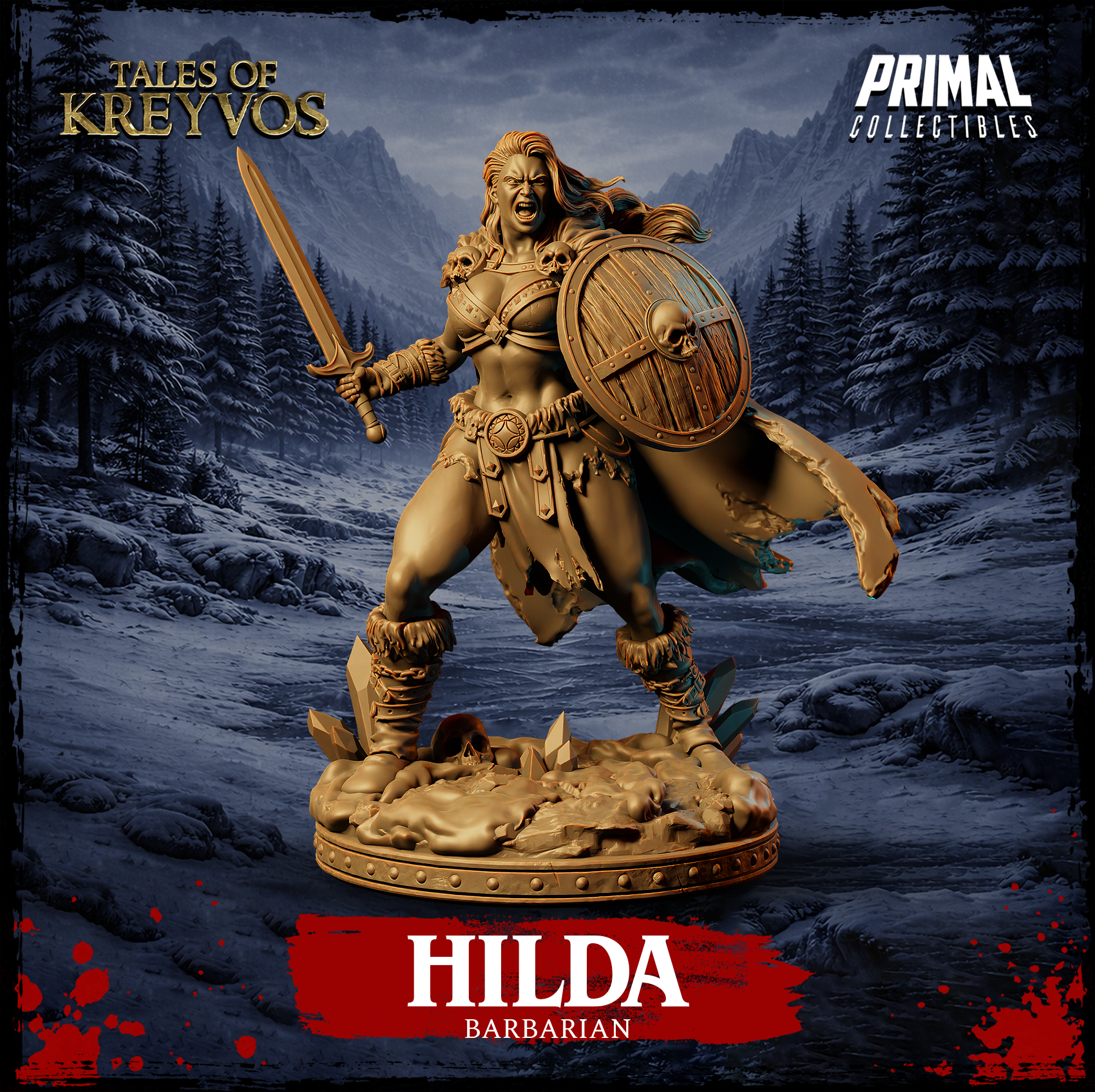 Barbarian Hilda - Tales of Lreyvos - Primal Collectibles