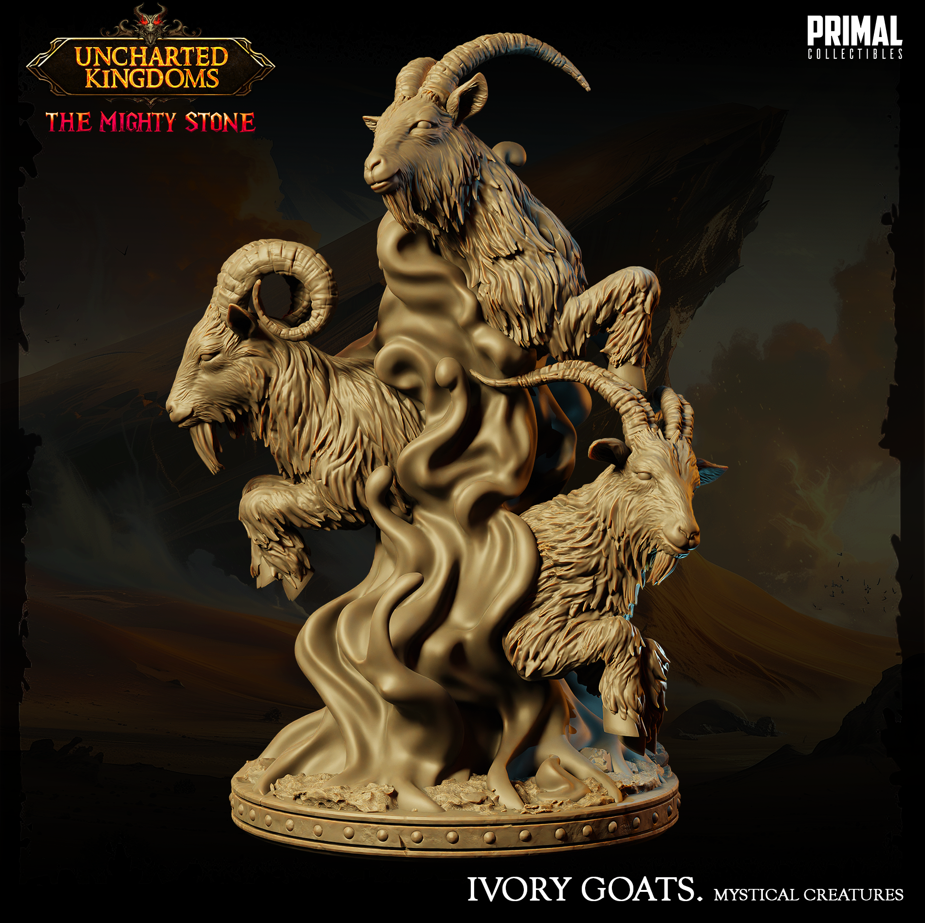 Ivory Goats - aus der Reihe Uncharted Kingdoms/ The Mighty Stone von Primal Collectibles