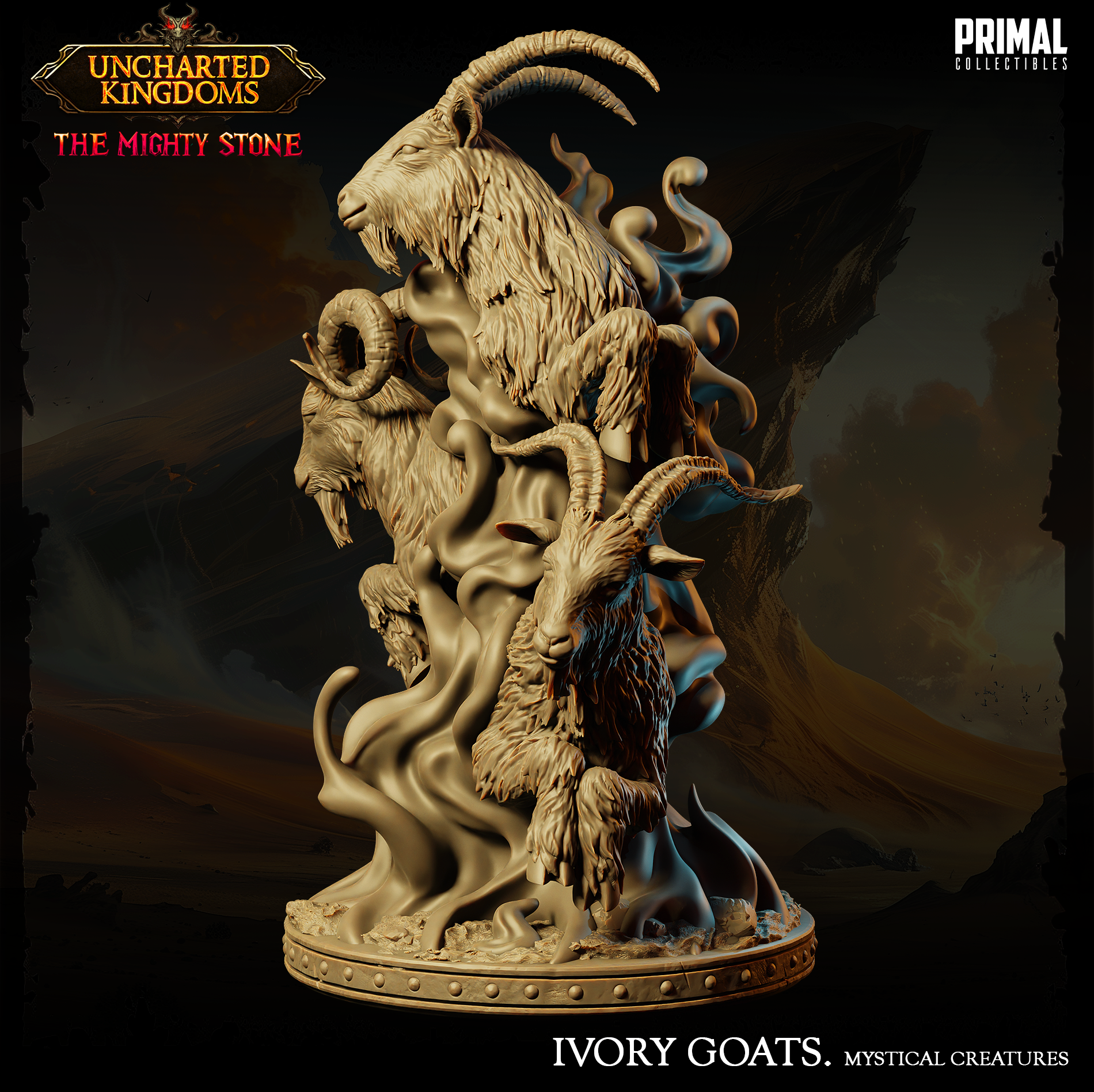 Ivory Goats - aus der Reihe Uncharted Kingdoms/ The Mighty Stone von Primal Collectibles