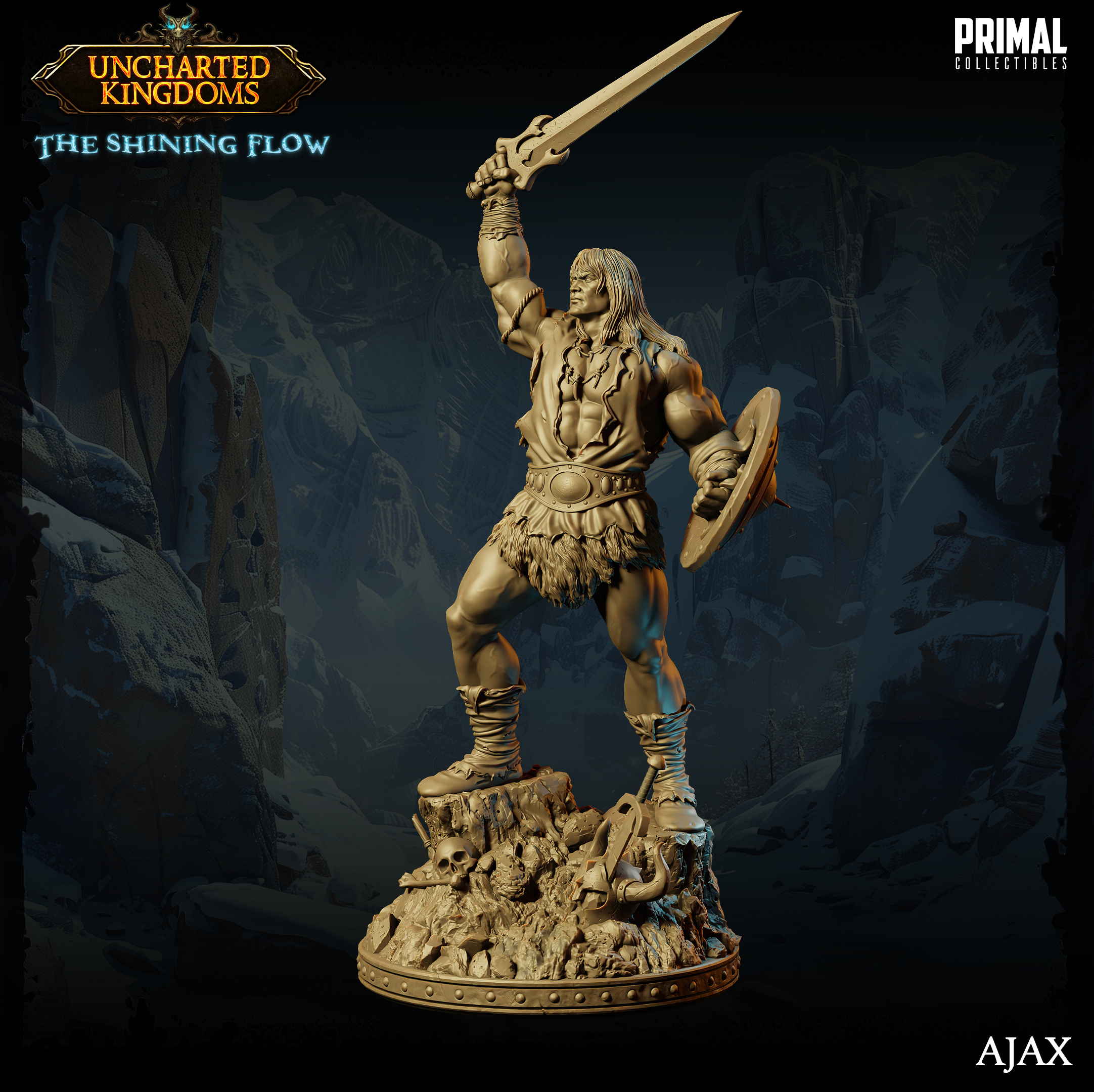 Barbarian Ajax - Uncharted Kingdoms/ The Shining Flow - Primal Collectibles