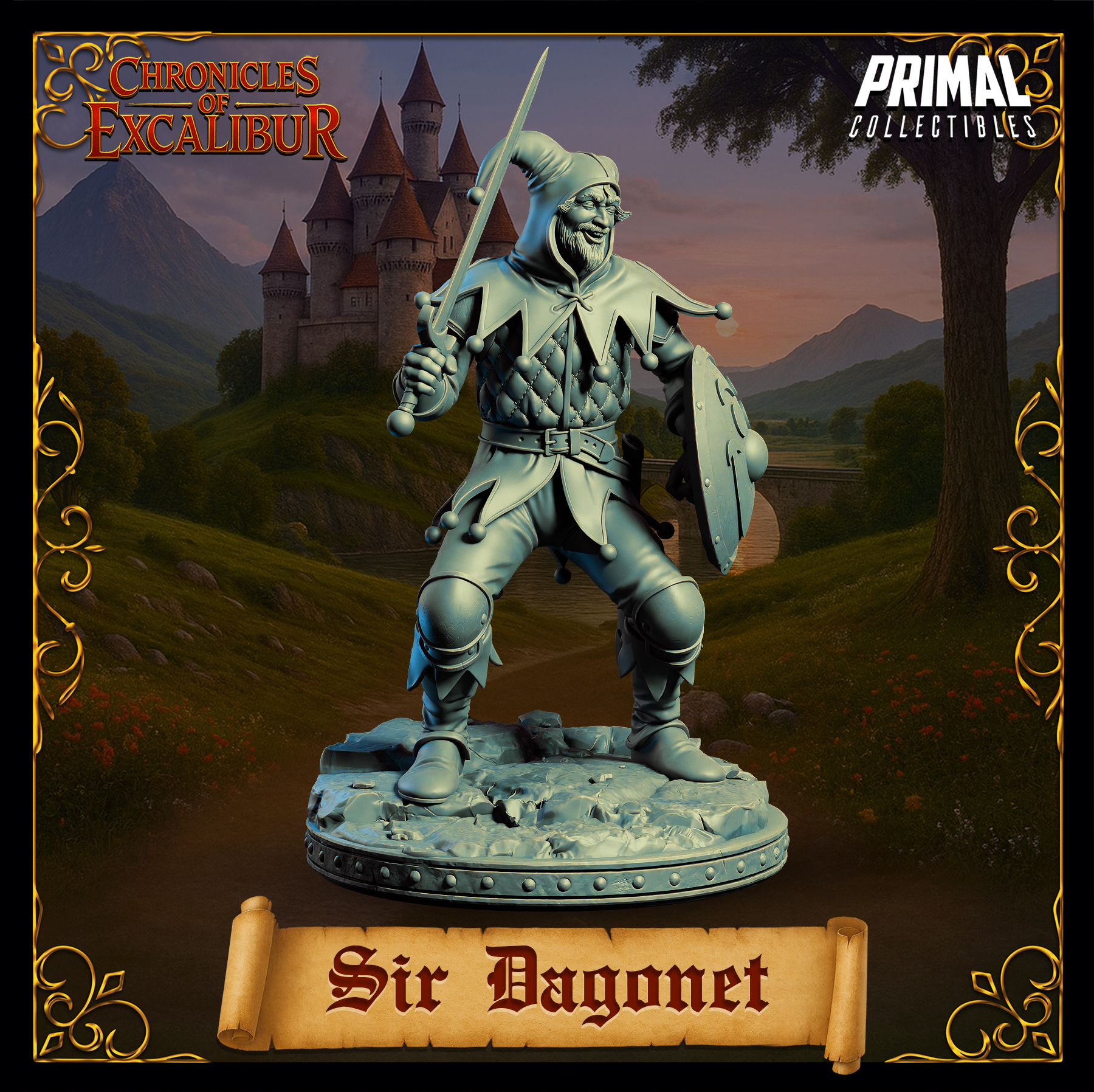 Knight Sir Dagonet - Chronicles of Excalibur - Primal Collectibles