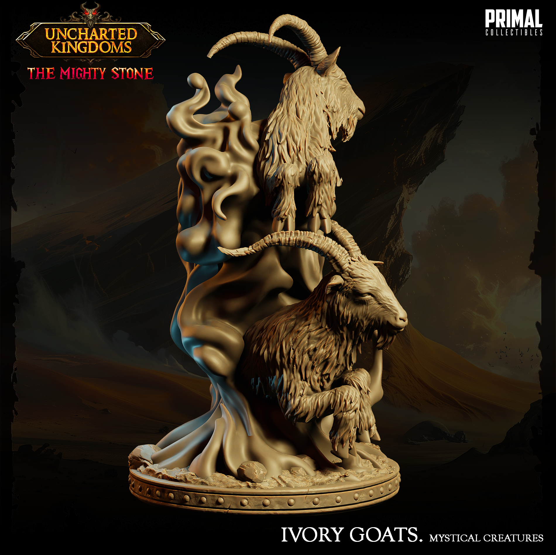 Ivory Goats - aus der Reihe Uncharted Kingdoms/ The Mighty Stone von Primal Collectibles