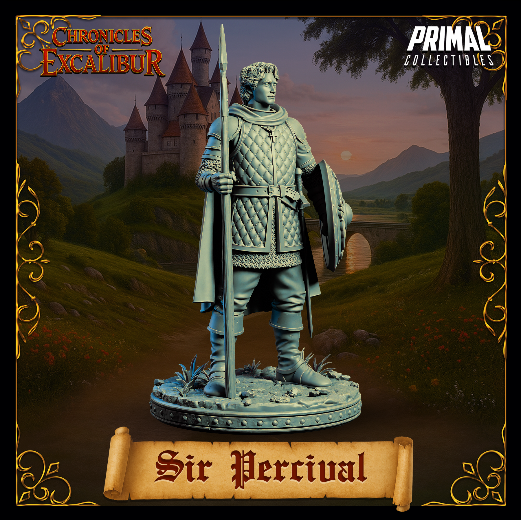 Knight Sir Percival - Chronicles of Excalibur - Primal Collectibles
