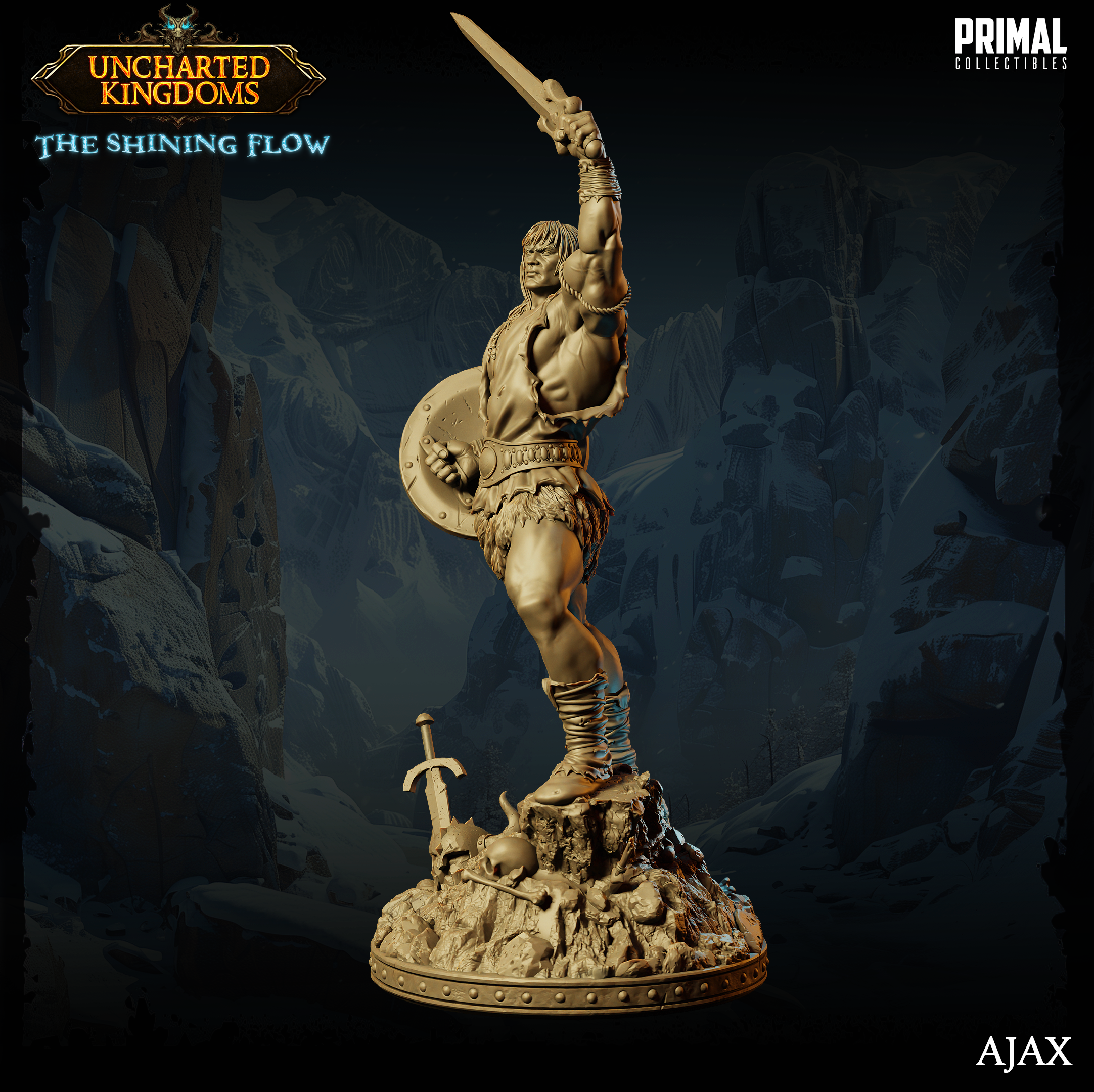 Barbarian Ajax - Uncharted Kingdoms/ The Shining Flow - Primal Collectibles