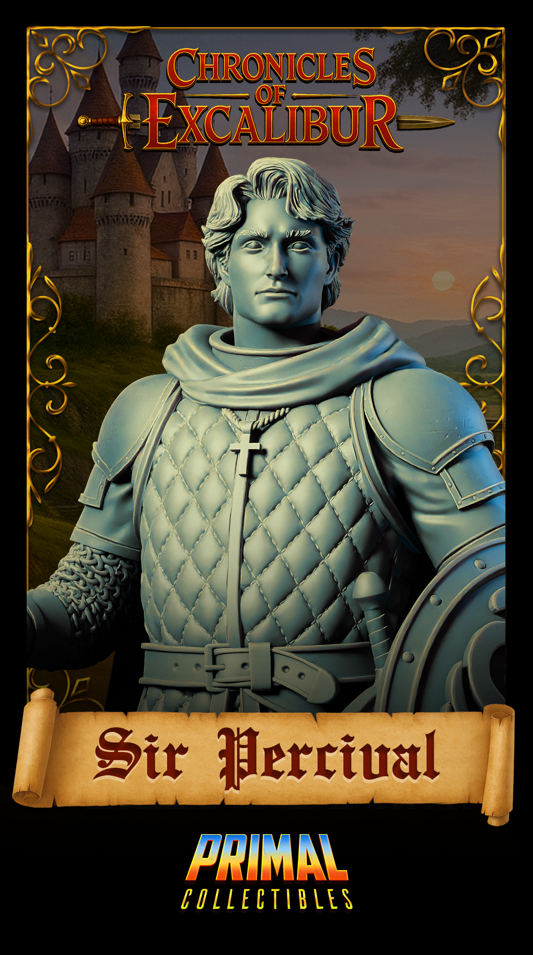 Knight Sir Percival - Bust - Chronicles of Excalibur - Primal Collectibles