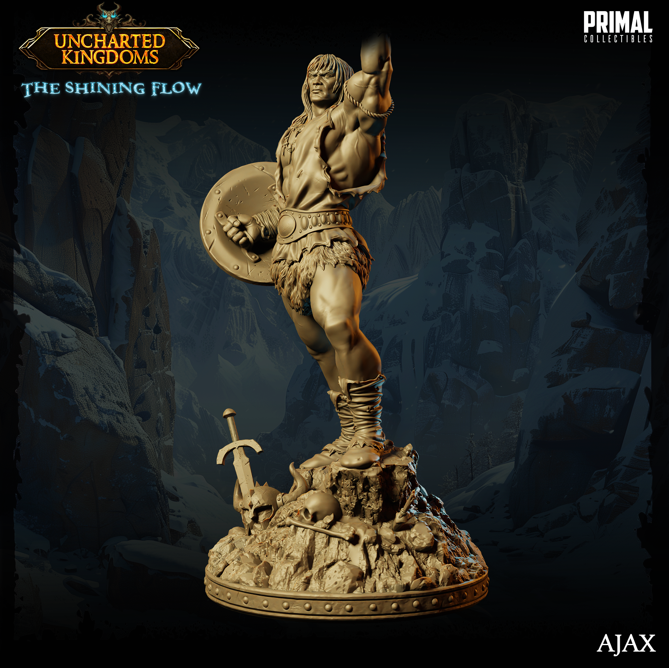 Barbarian Ajax - Uncharted Kingdoms/ The Shining Flow - Primal Collectibles