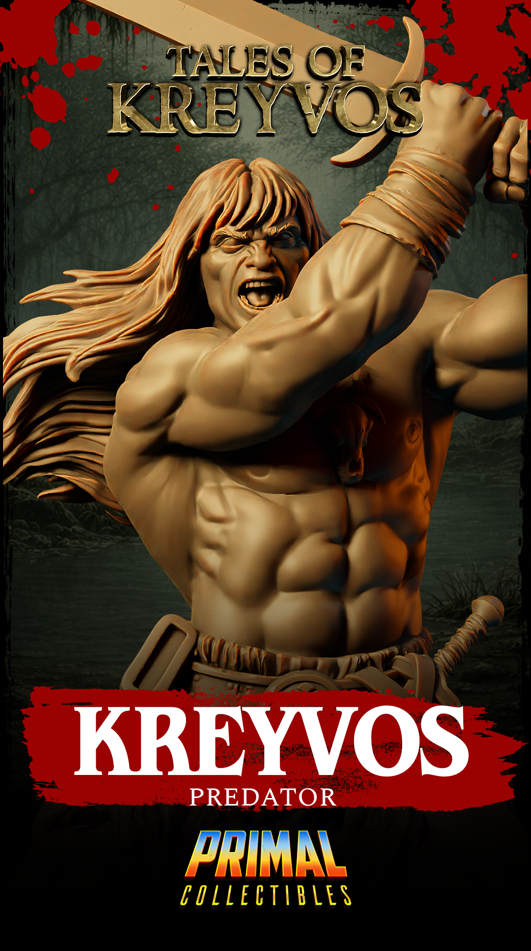 Barbarian Kreyvos Bust - Tales of Kreyvos - Primal Collectibles